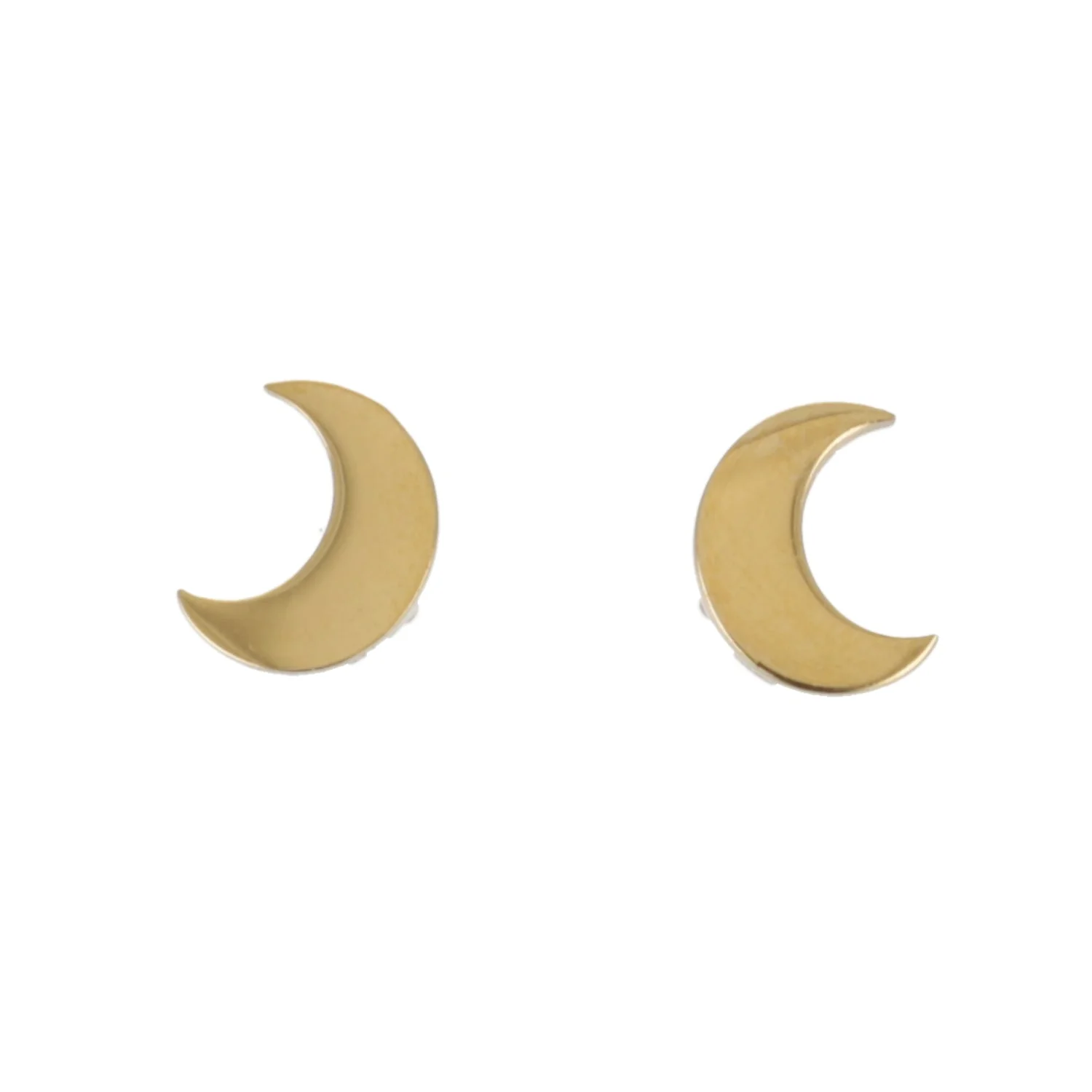 Moon Stud Earrings (Gold Plated) - Image 5