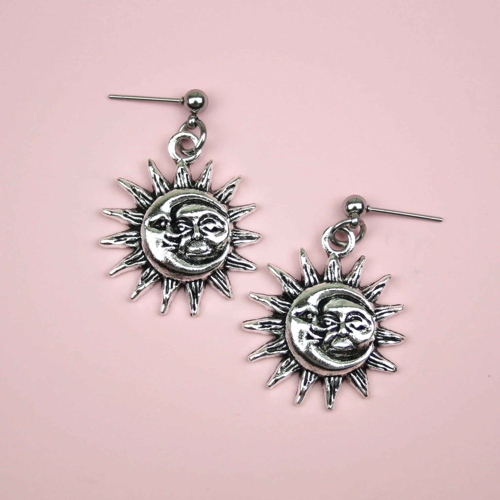 Moon & Sun Stud Earrings - Image 4