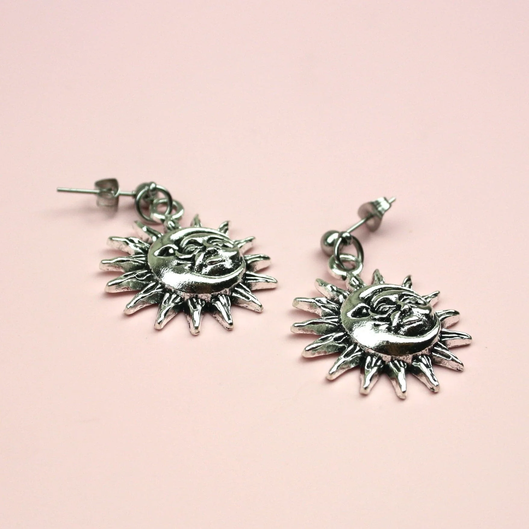 Moon & Sun Stud Earrings - Image 6