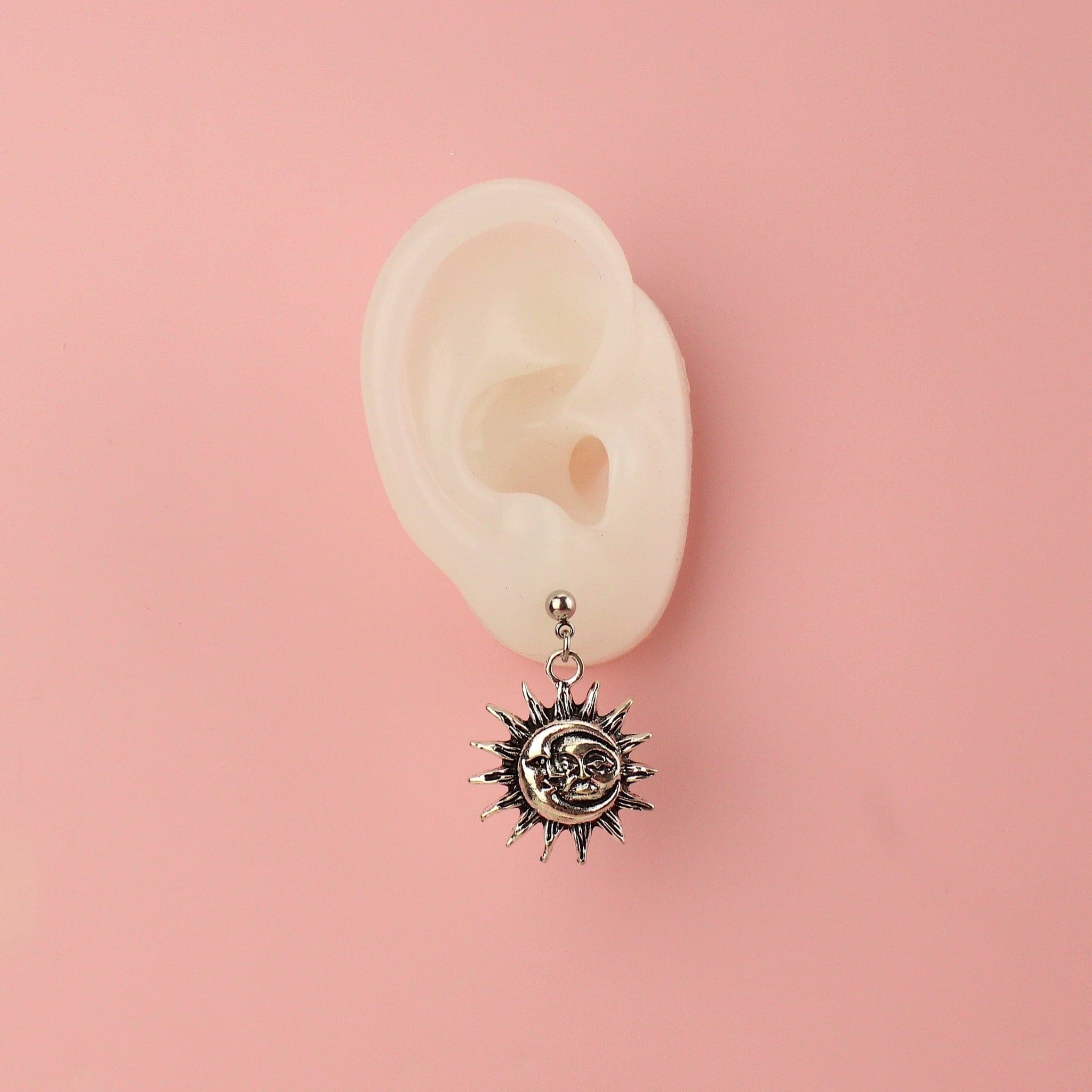 Moon & Sun Stud Earrings - Image 7