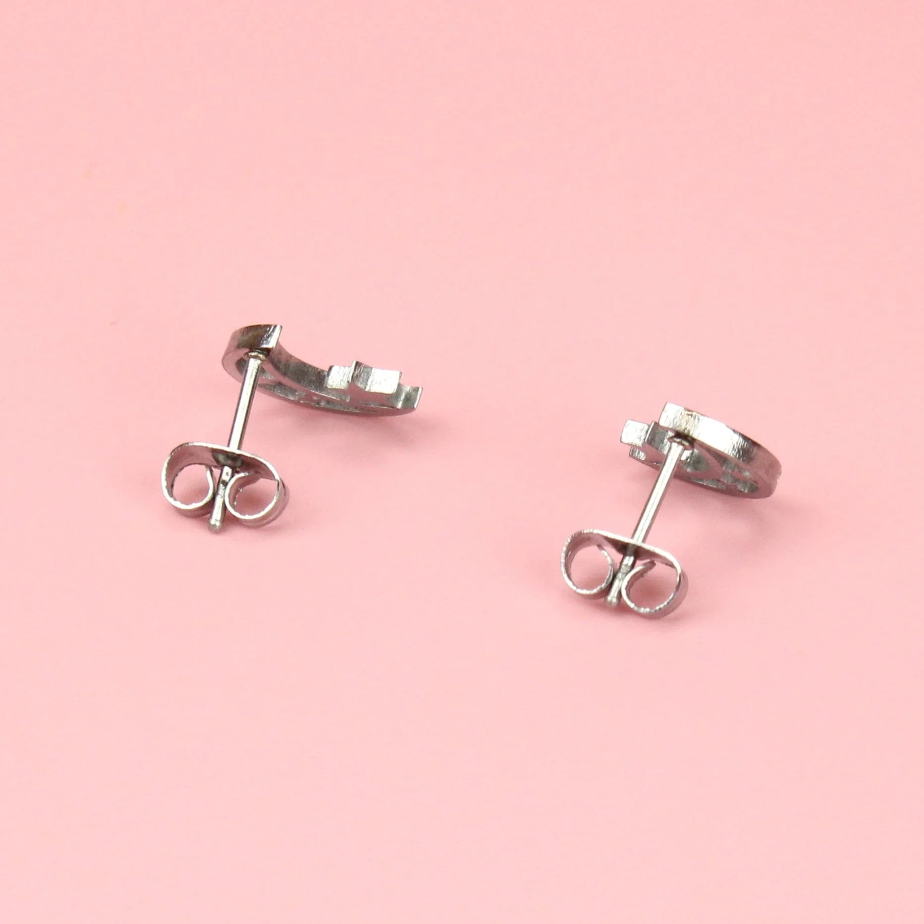 Moon & Three Star Stud Earrings - Image 4