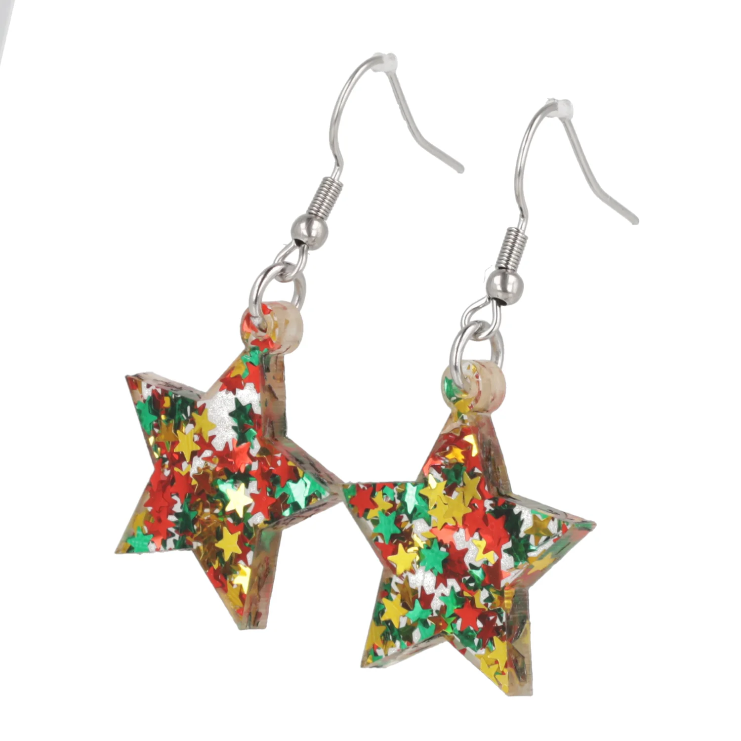 Multicolour Stellar Confetti Star Earrings - Image 4