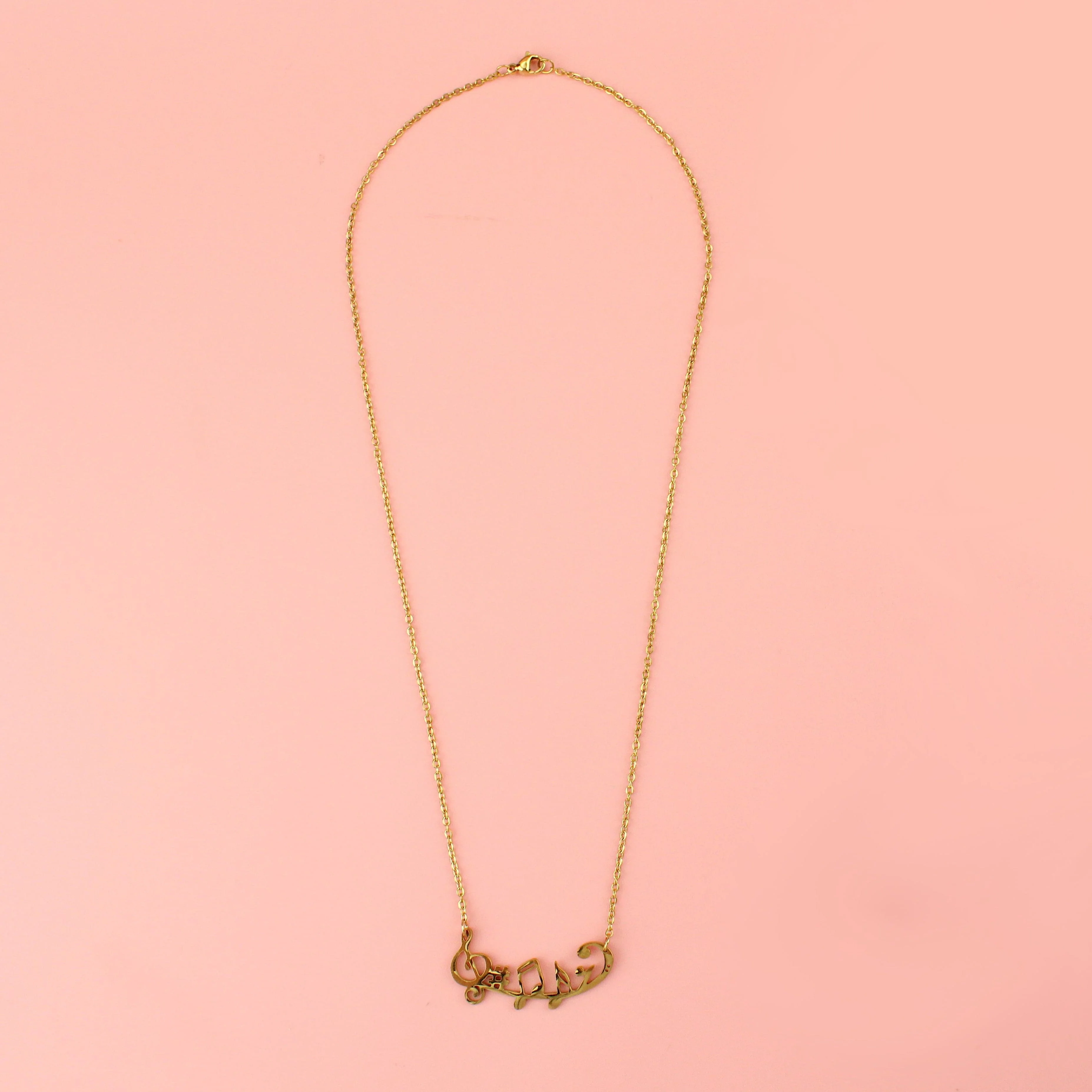 Music Note Necklace (Gold Plated) - Image 2