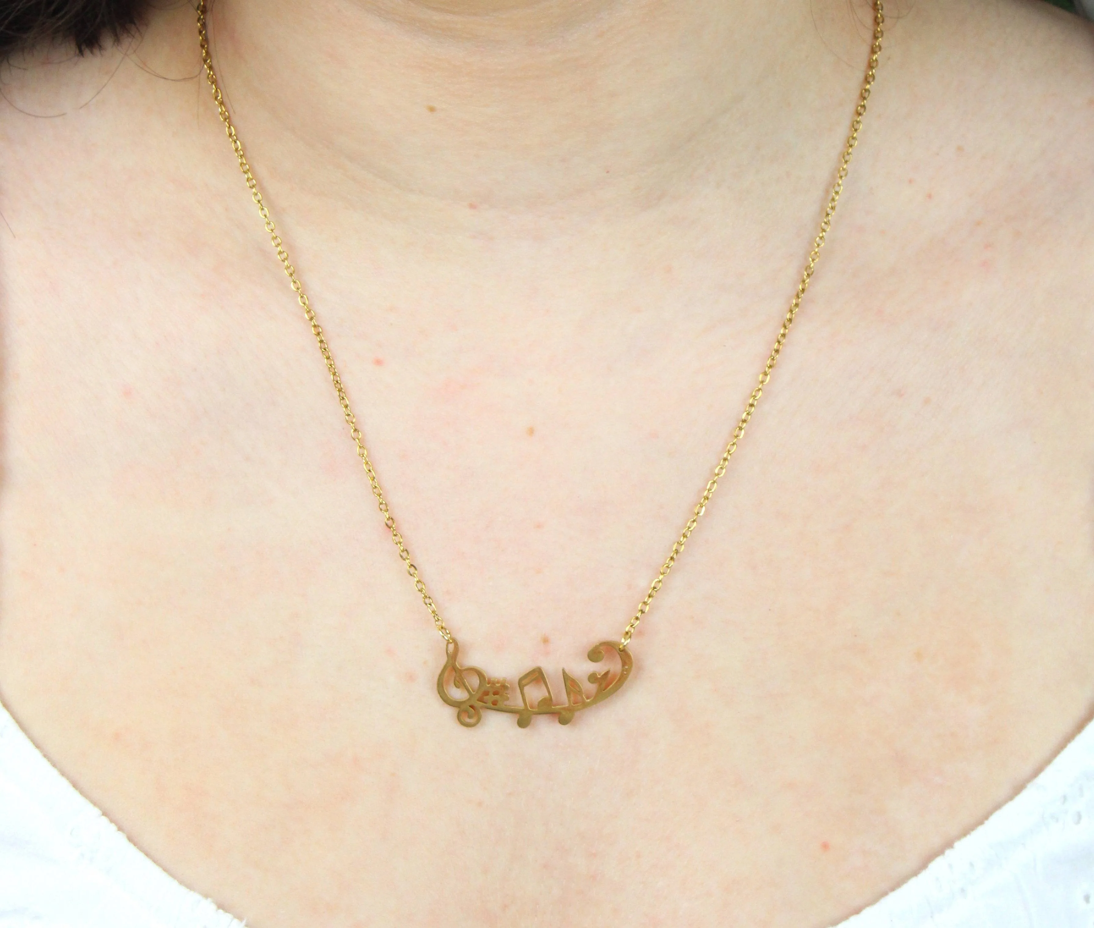 Music Note Necklace (Gold Plated) - Image 6
