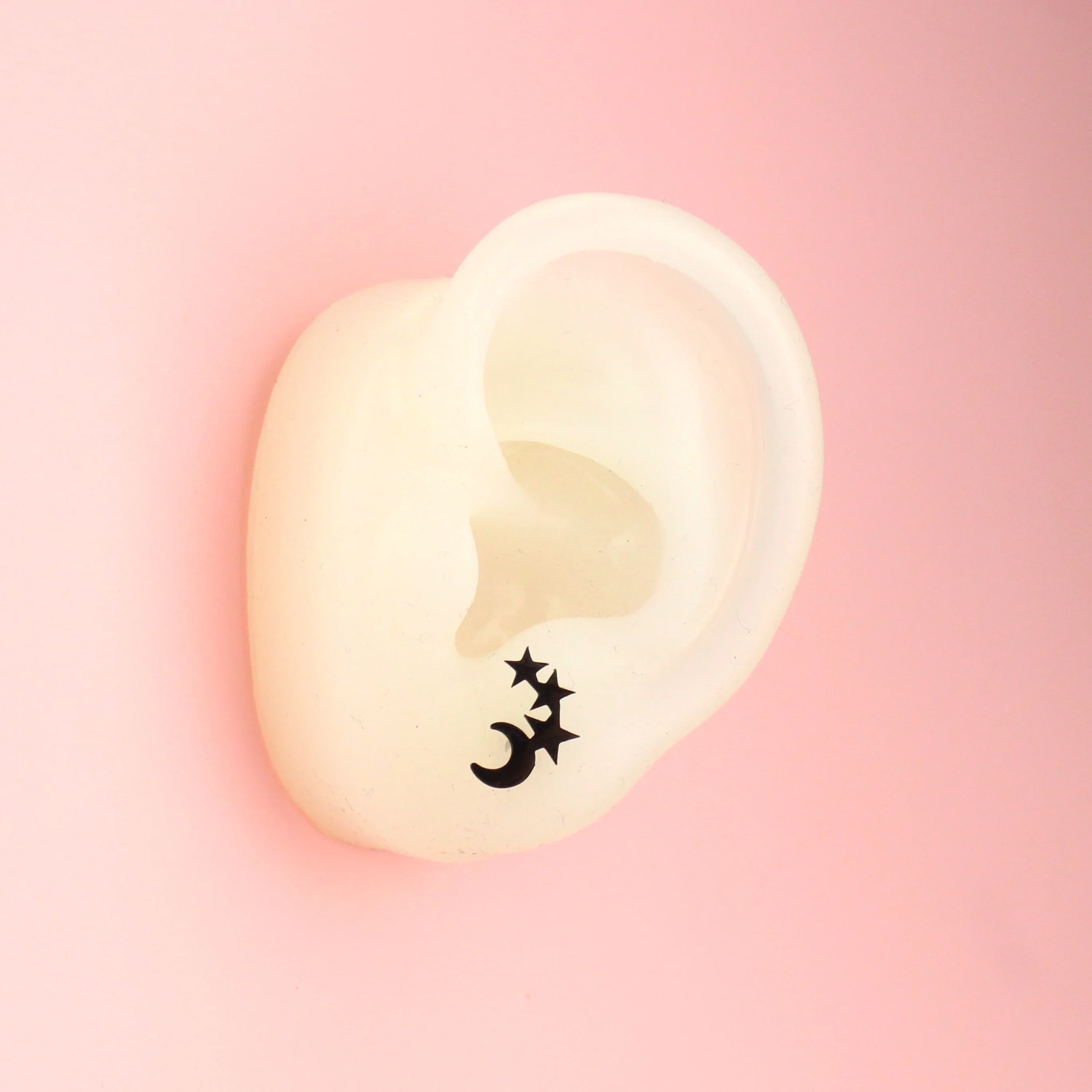 Night Sky Stud Earrings - Black - Image 2