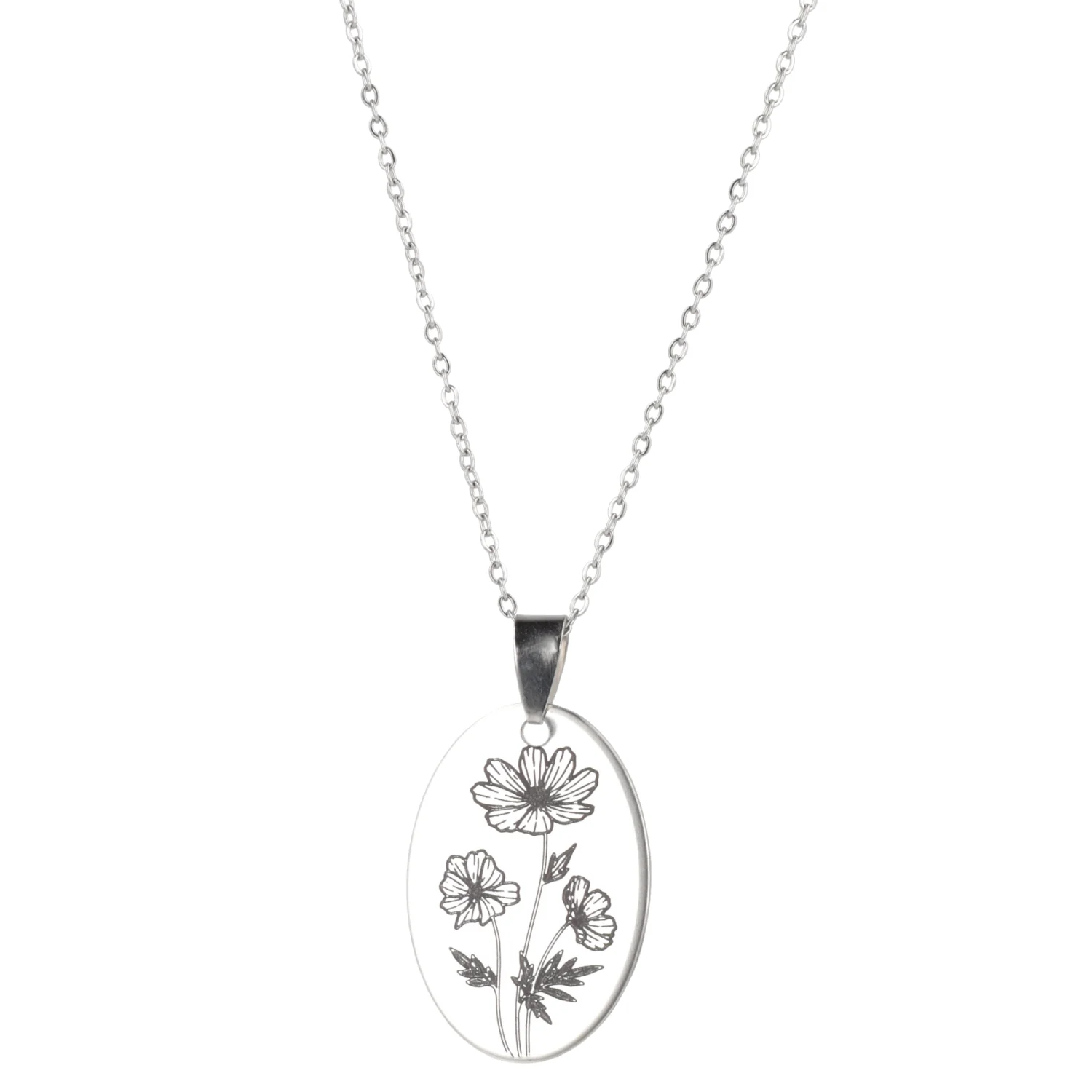 October Birth Flower Necklace - Cosmos - Image 5