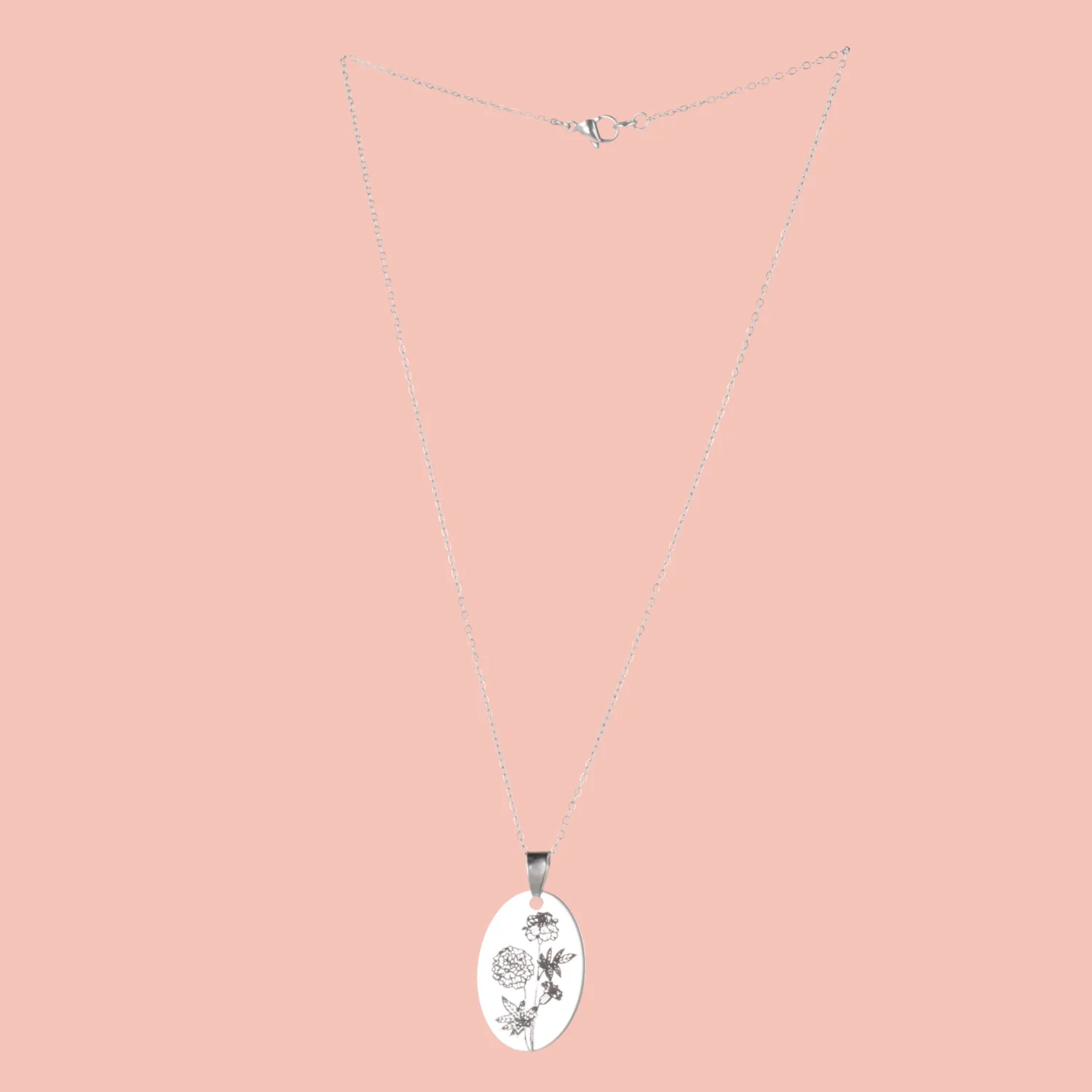 October Birth Flower Necklace - Marigold - Image 3