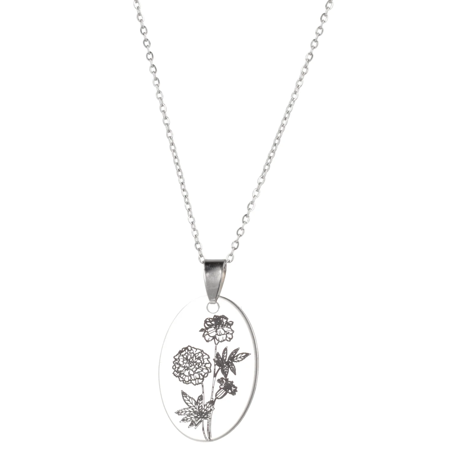 October Birth Flower Necklace - Marigold - Image 5