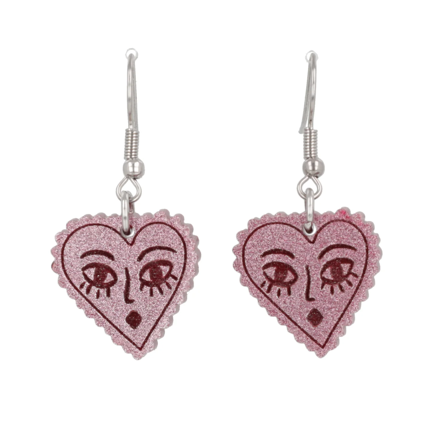 Ooh La La! Heart Face Earrings - Image 5