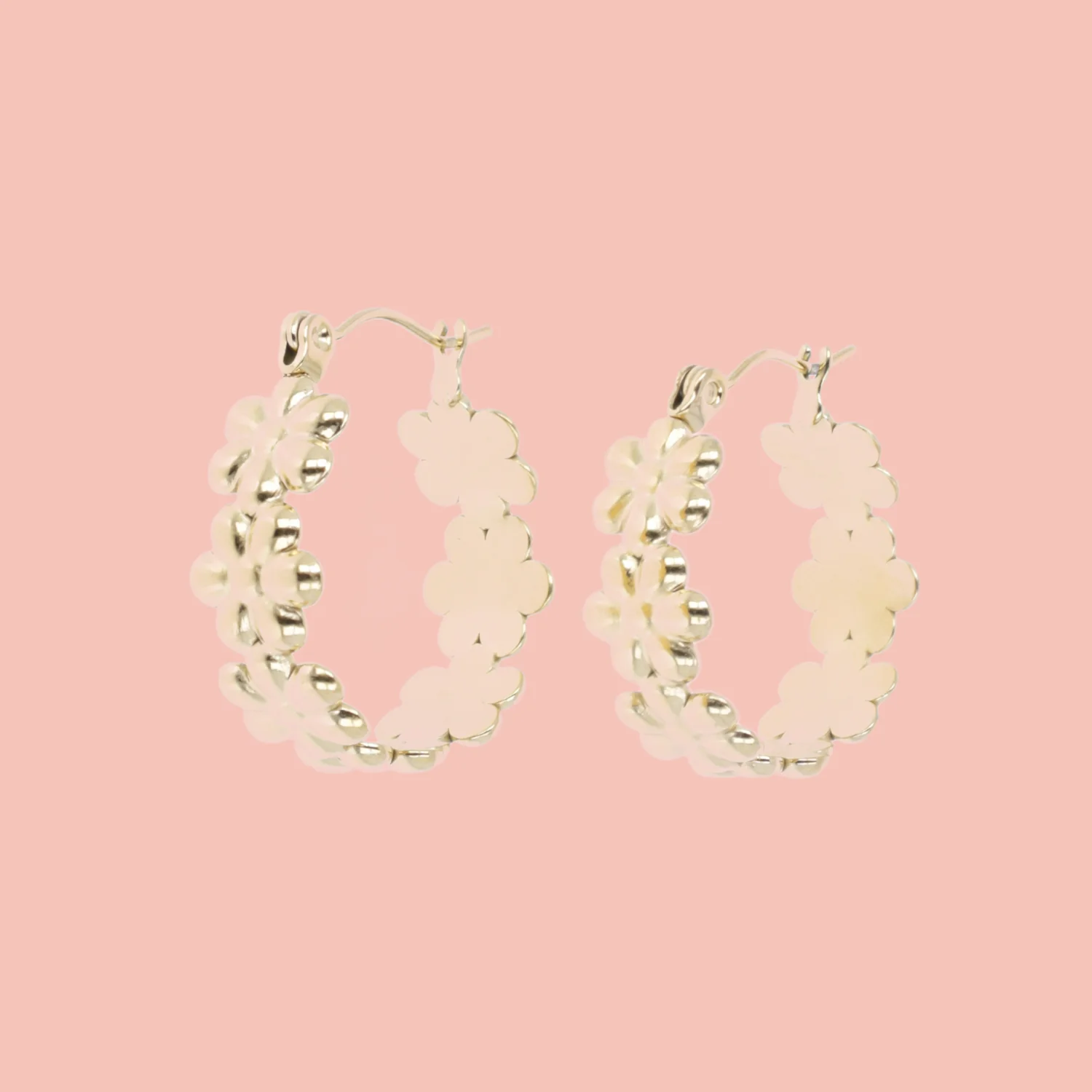 Oopsie Daisy Hoop Earrings (Gold Plated)