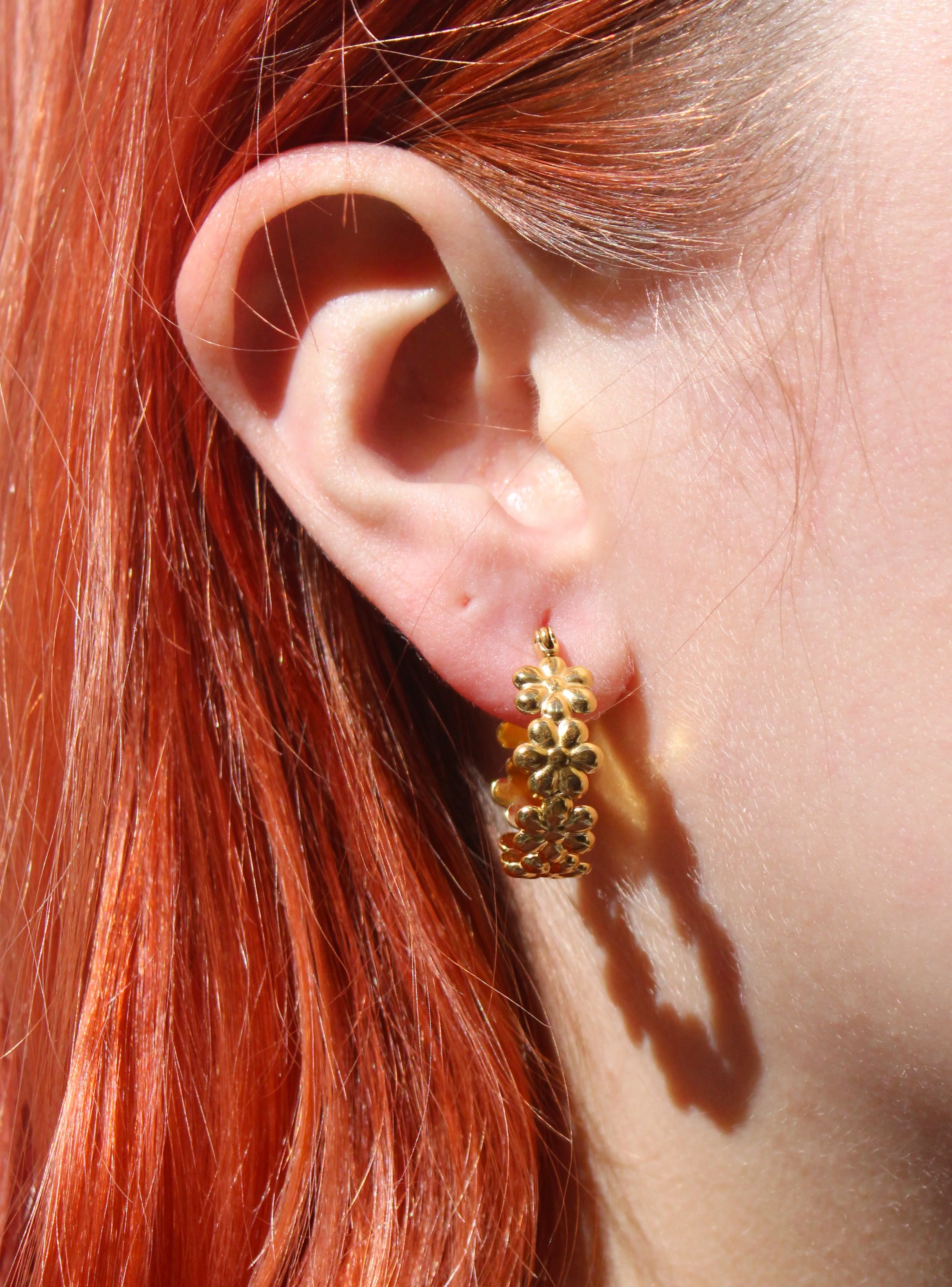 Oopsie Daisy Hoop Earrings (Gold Plated) - Image 2