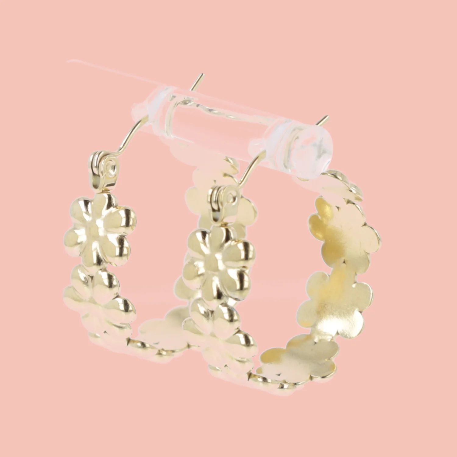 Oopsie Daisy Hoop Earrings (Gold Plated) - Image 3