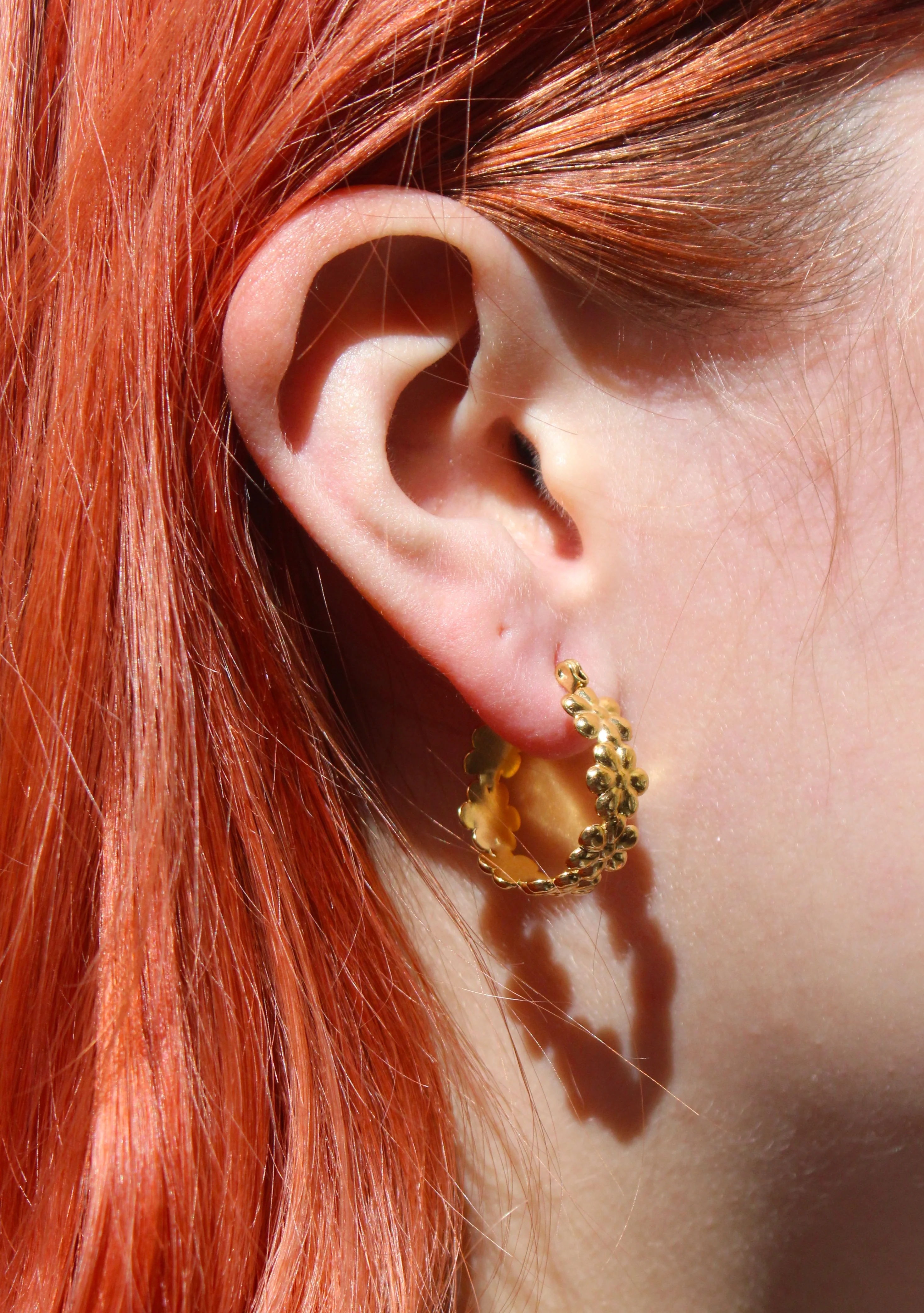 Oopsie Daisy Hoop Earrings (Gold Plated) - Image 4