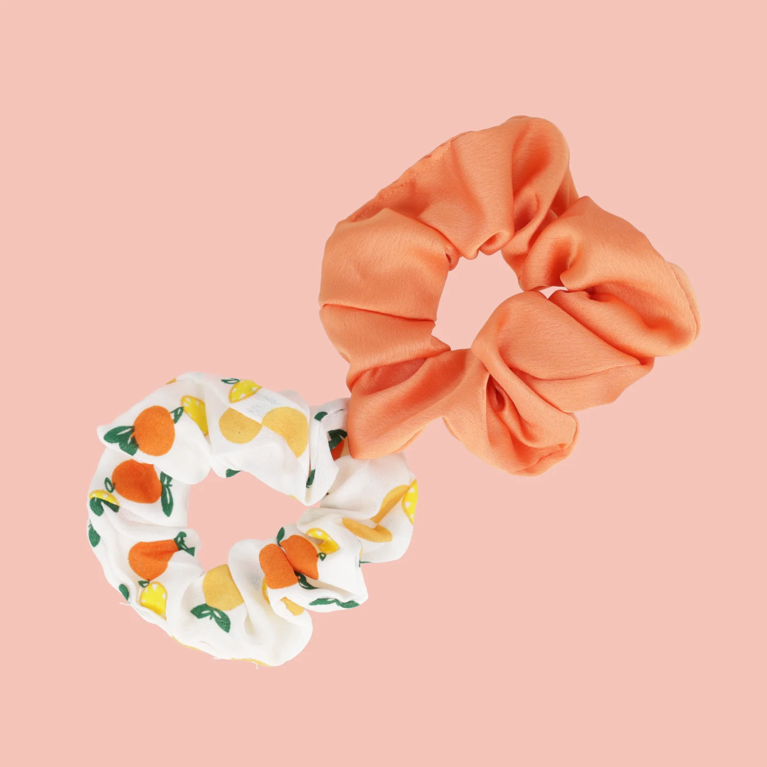 Orange Scrunchies - Set of 2