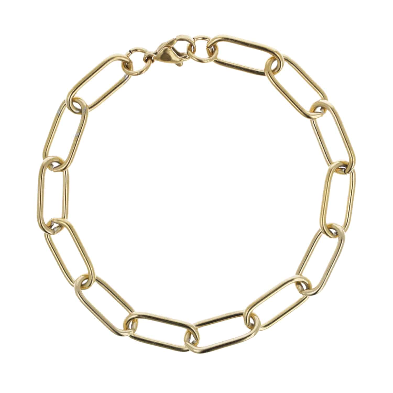 Oval Chain Bracelet (Gold Plated) - Image 3