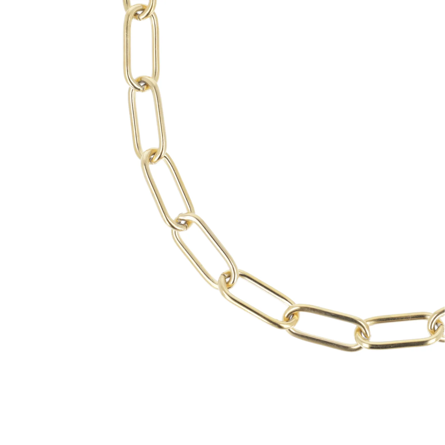 Oval Link Chain Necklace (Gold Plated) - Image 4
