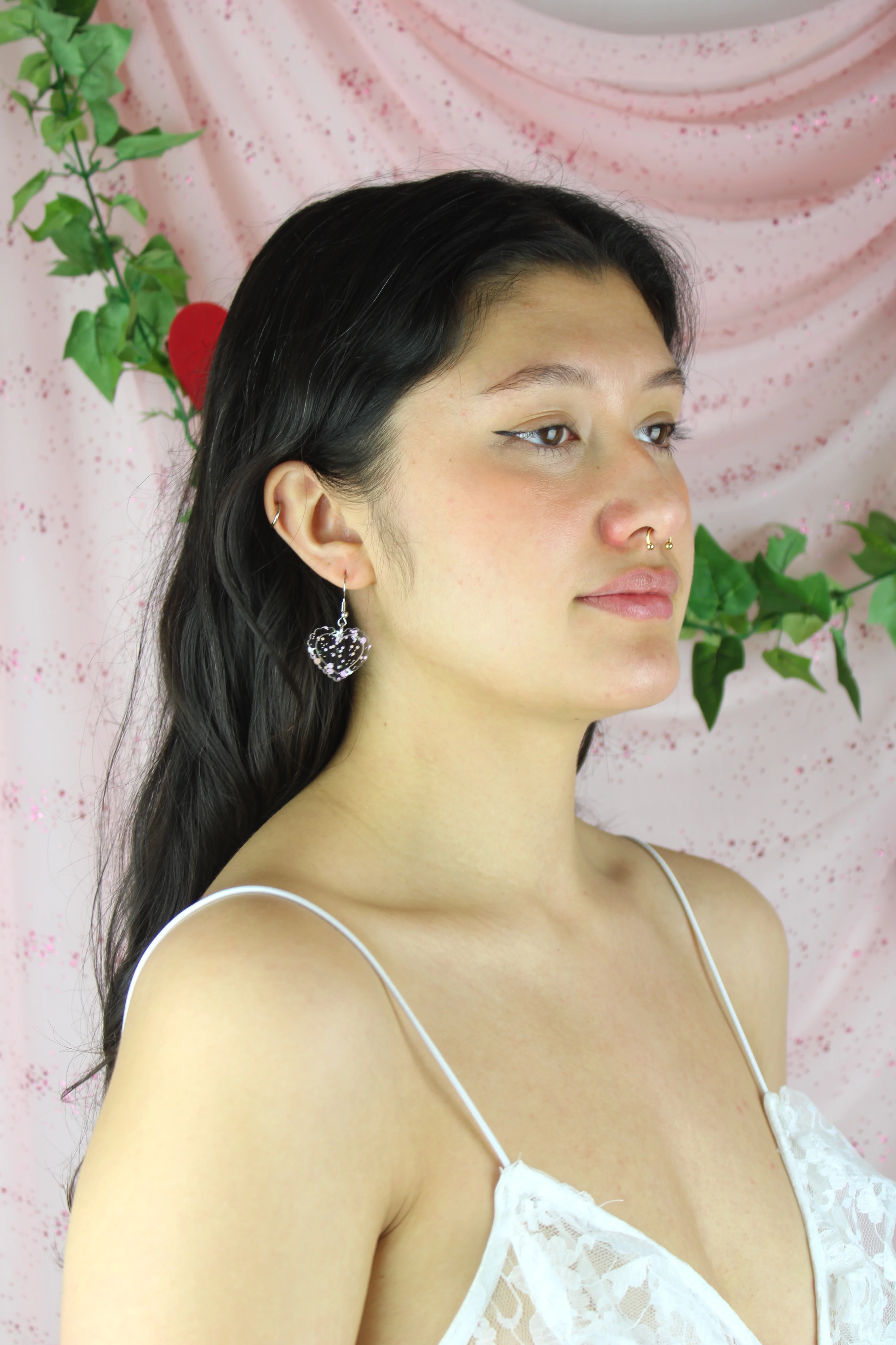 Pastel Confetti Heart Earrings - Image 9