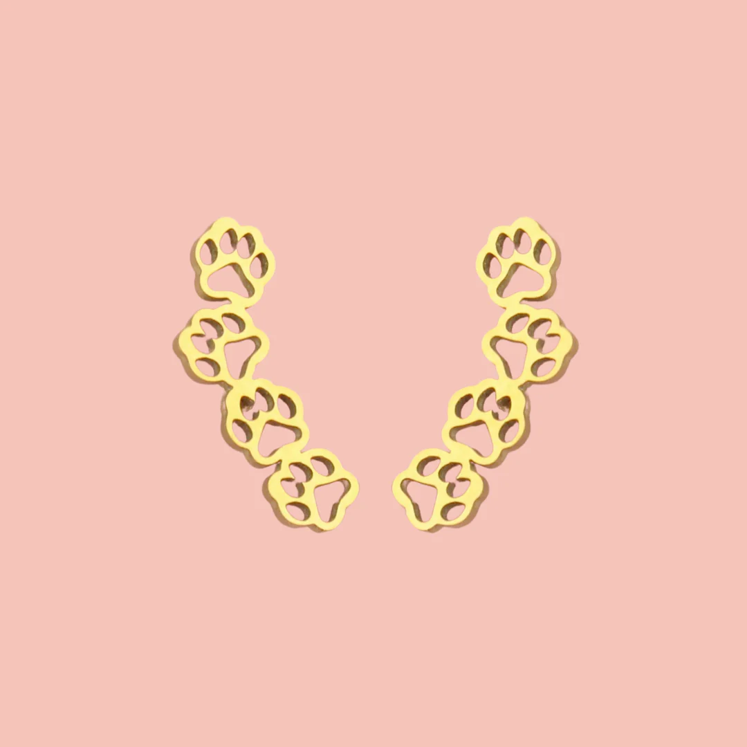 Pawsome Stud Earrings (Gold Plated)