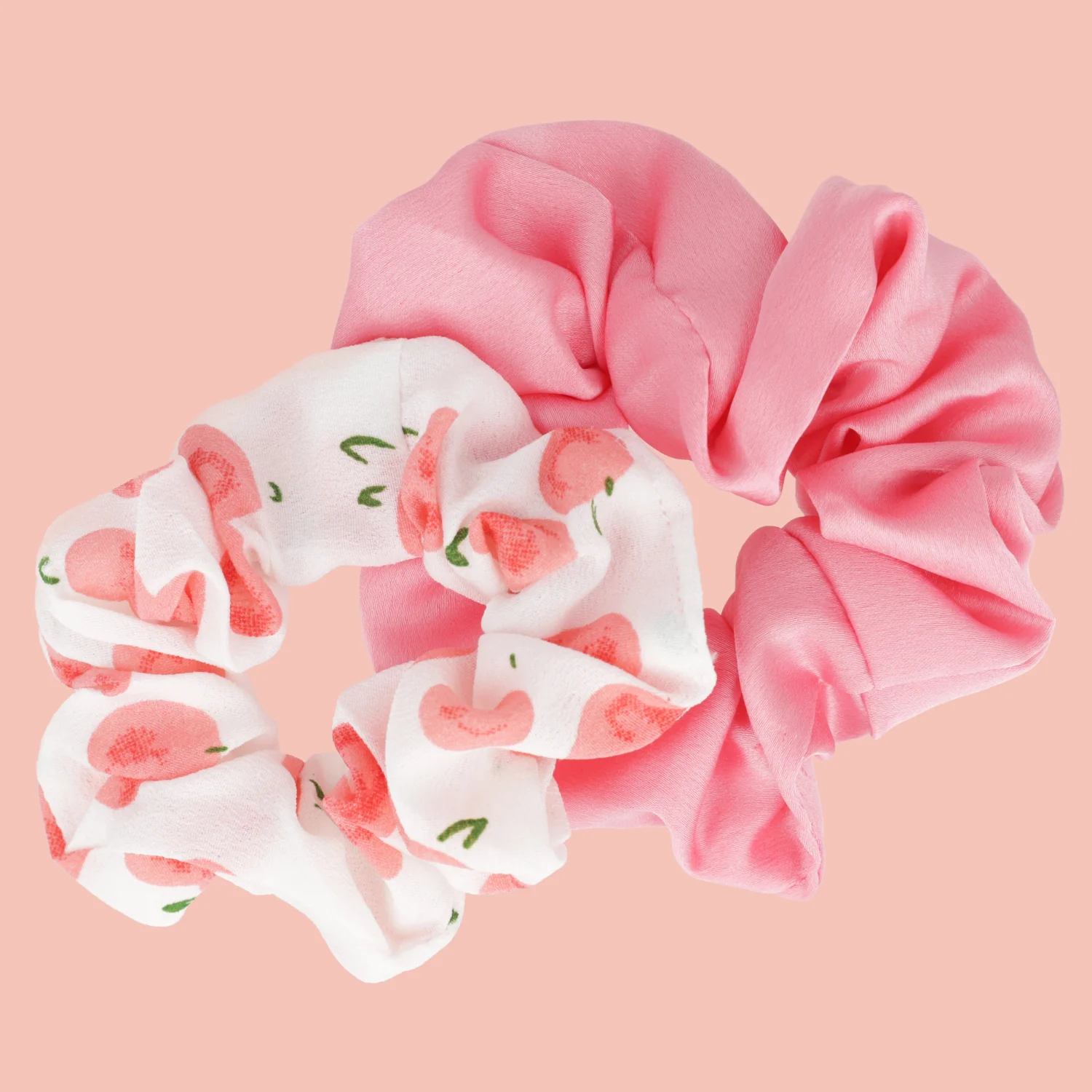 Peach Scrunchies - Set of 2