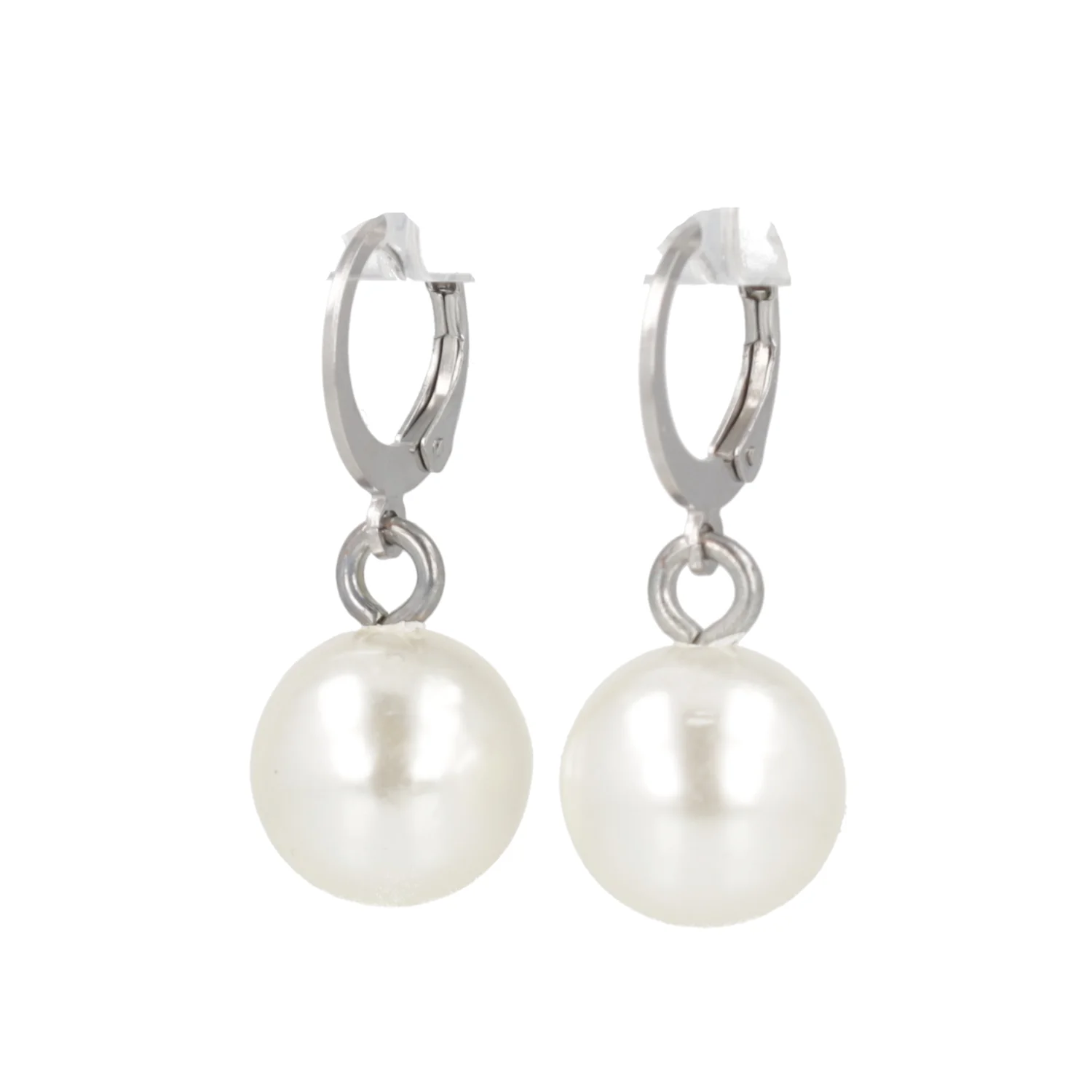 Pearl Huggie Hoops - Image 5