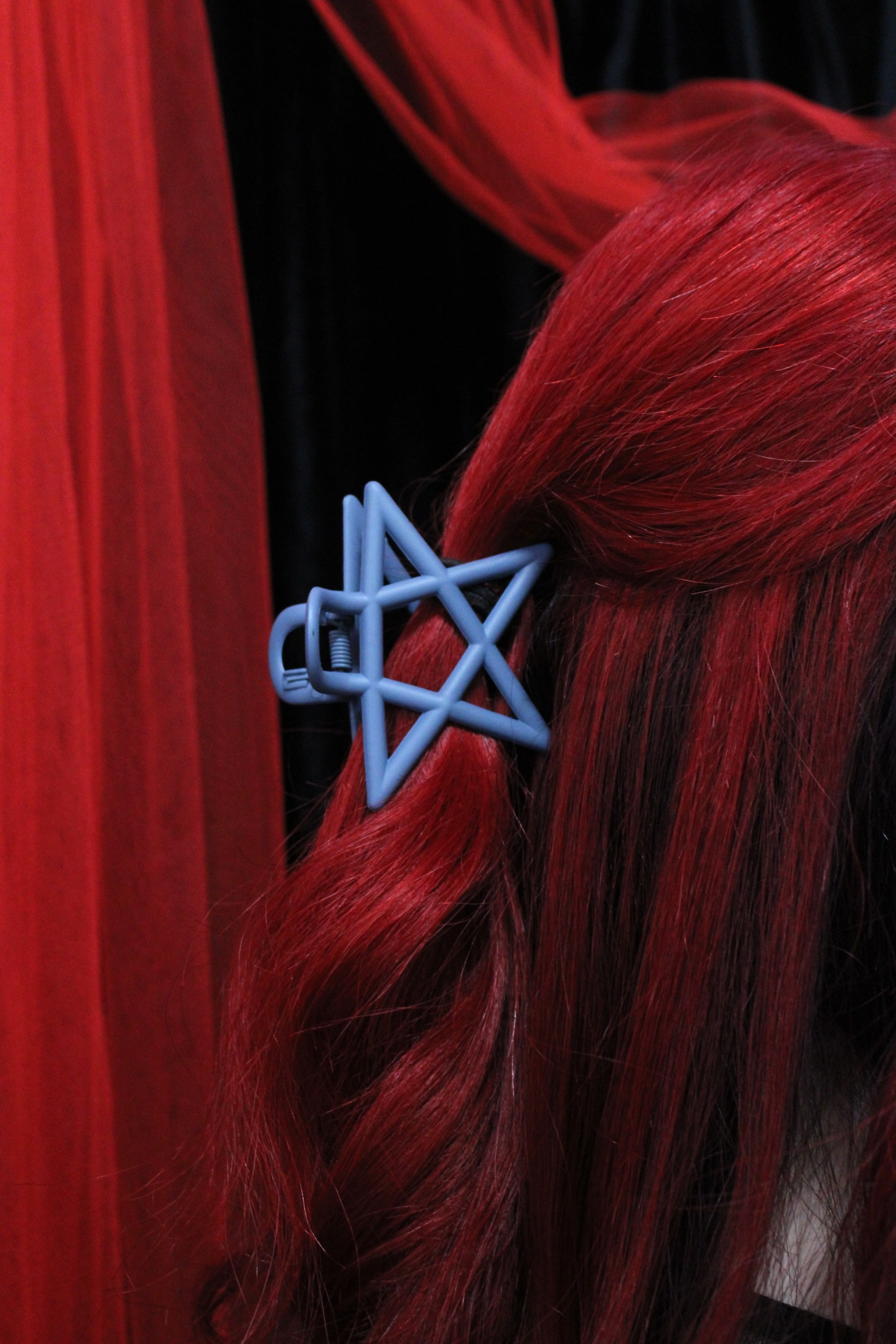 Pentagram Hair Clip - Denim Blue - Image 3