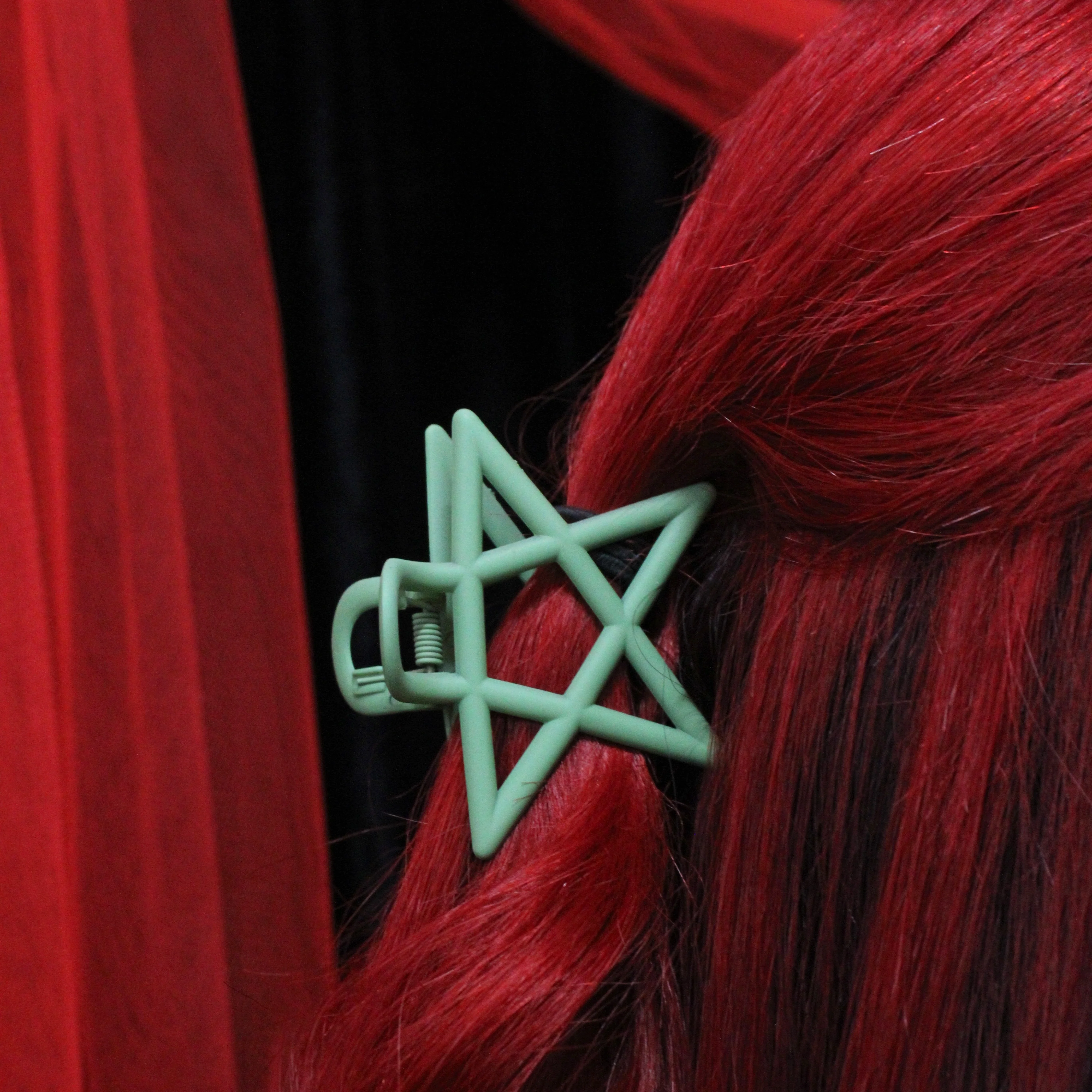 Pentagram Hair Clip - Sage Green