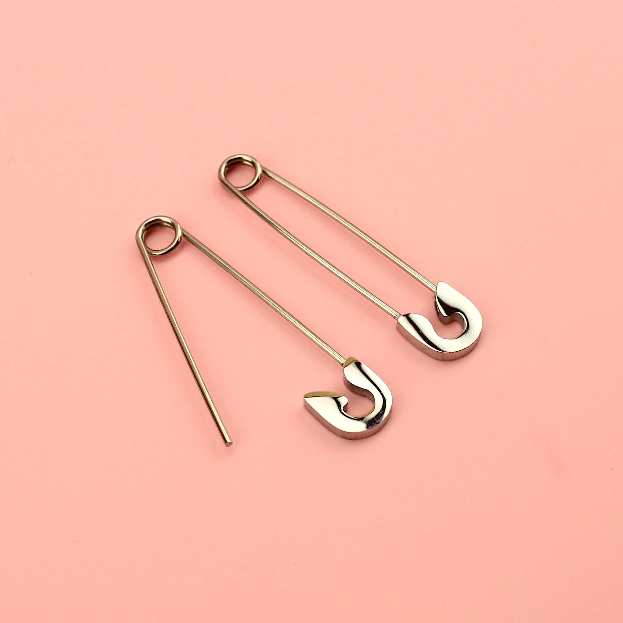 Pin it to Win it Safety Pin Earrings - Image 6