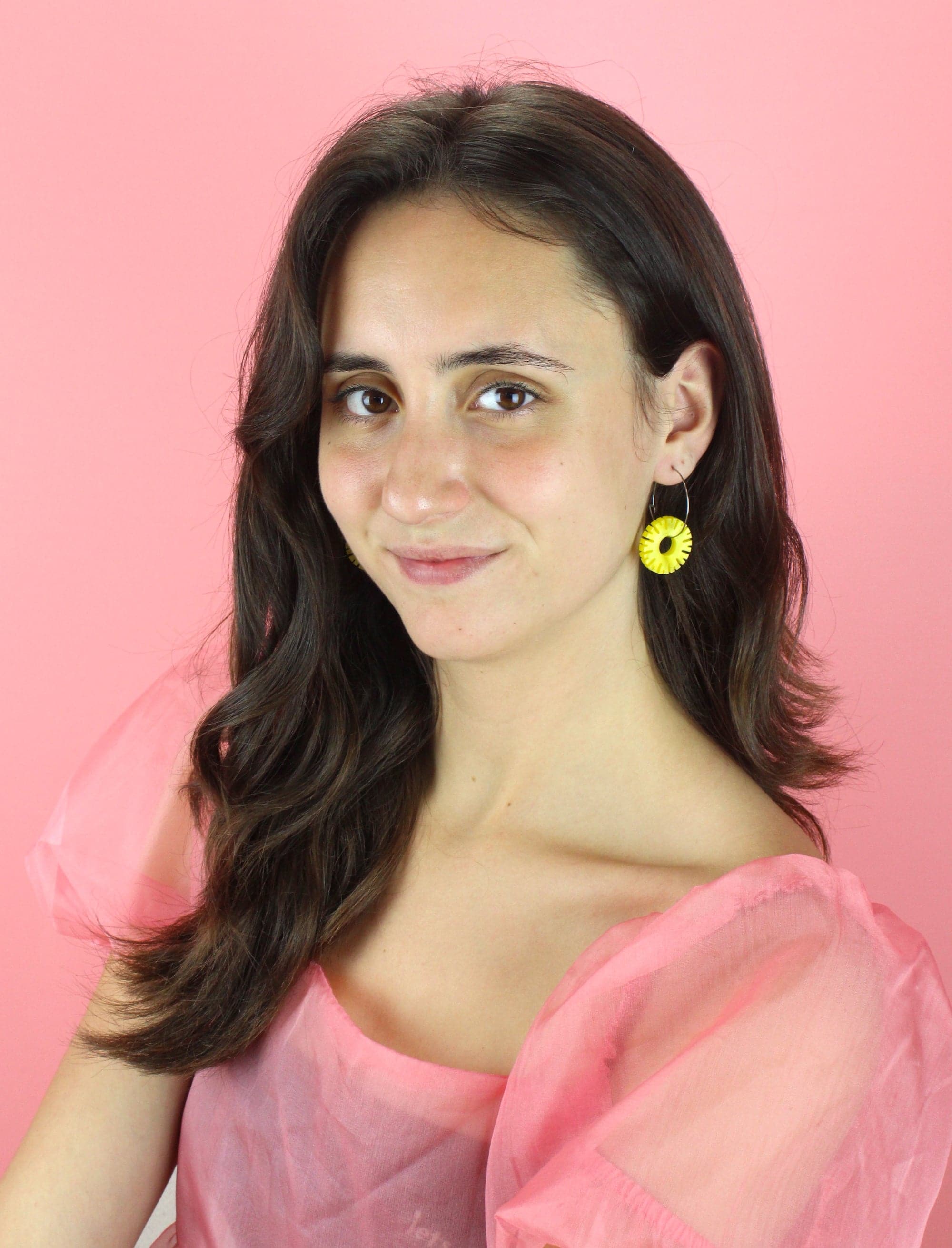 Pineapple Ring Hoop Earrings - Image 6