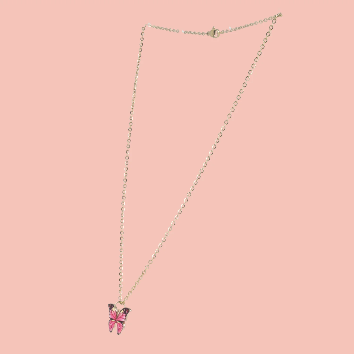 Pink Butterfly Necklace - Image 5