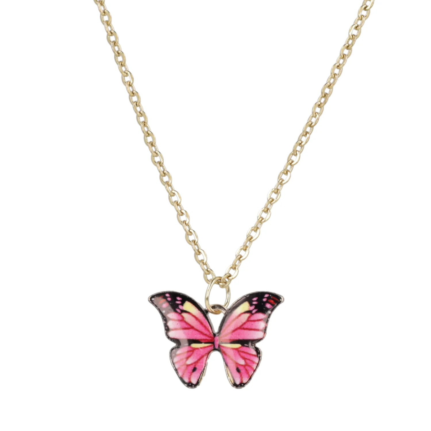 Pink Butterfly Necklace - Image 6