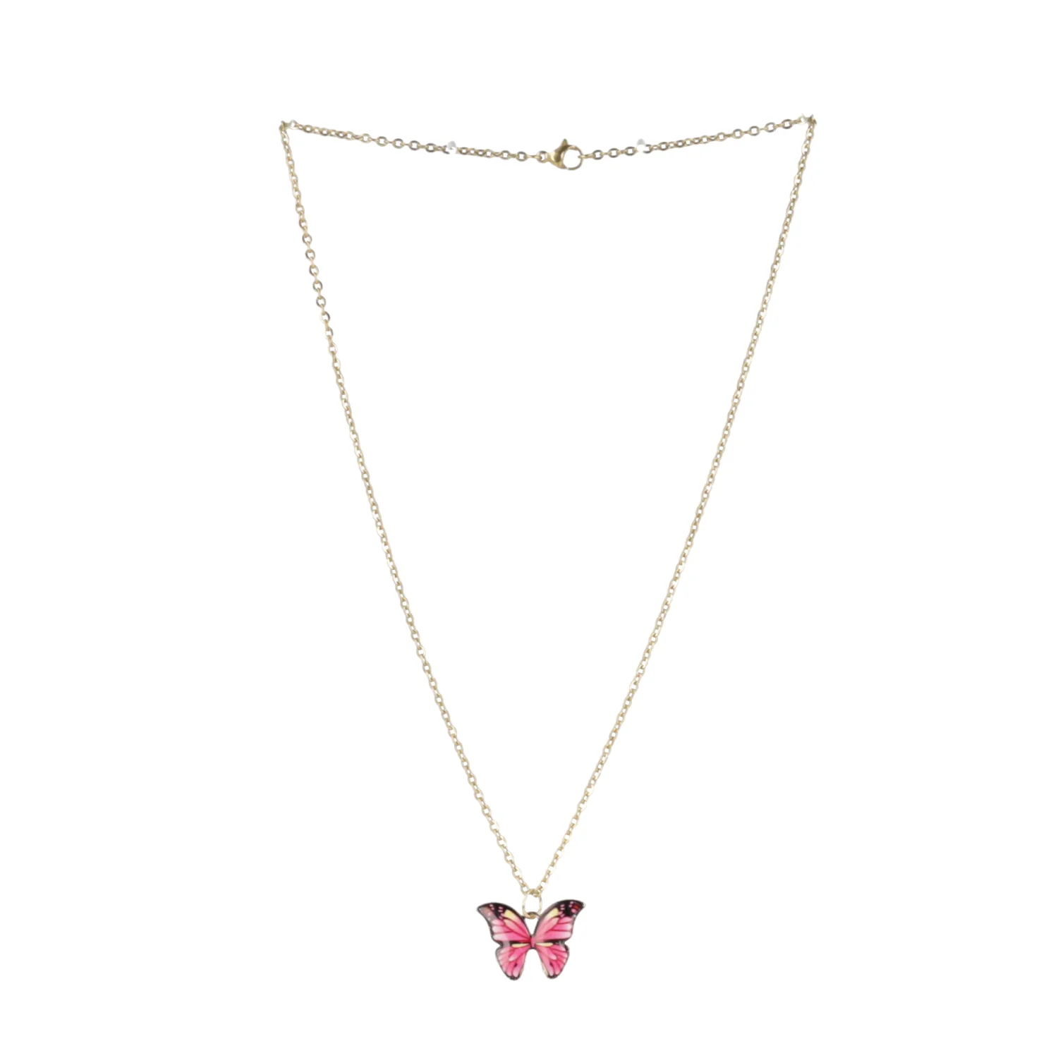 Pink Butterfly Necklace - Image 7