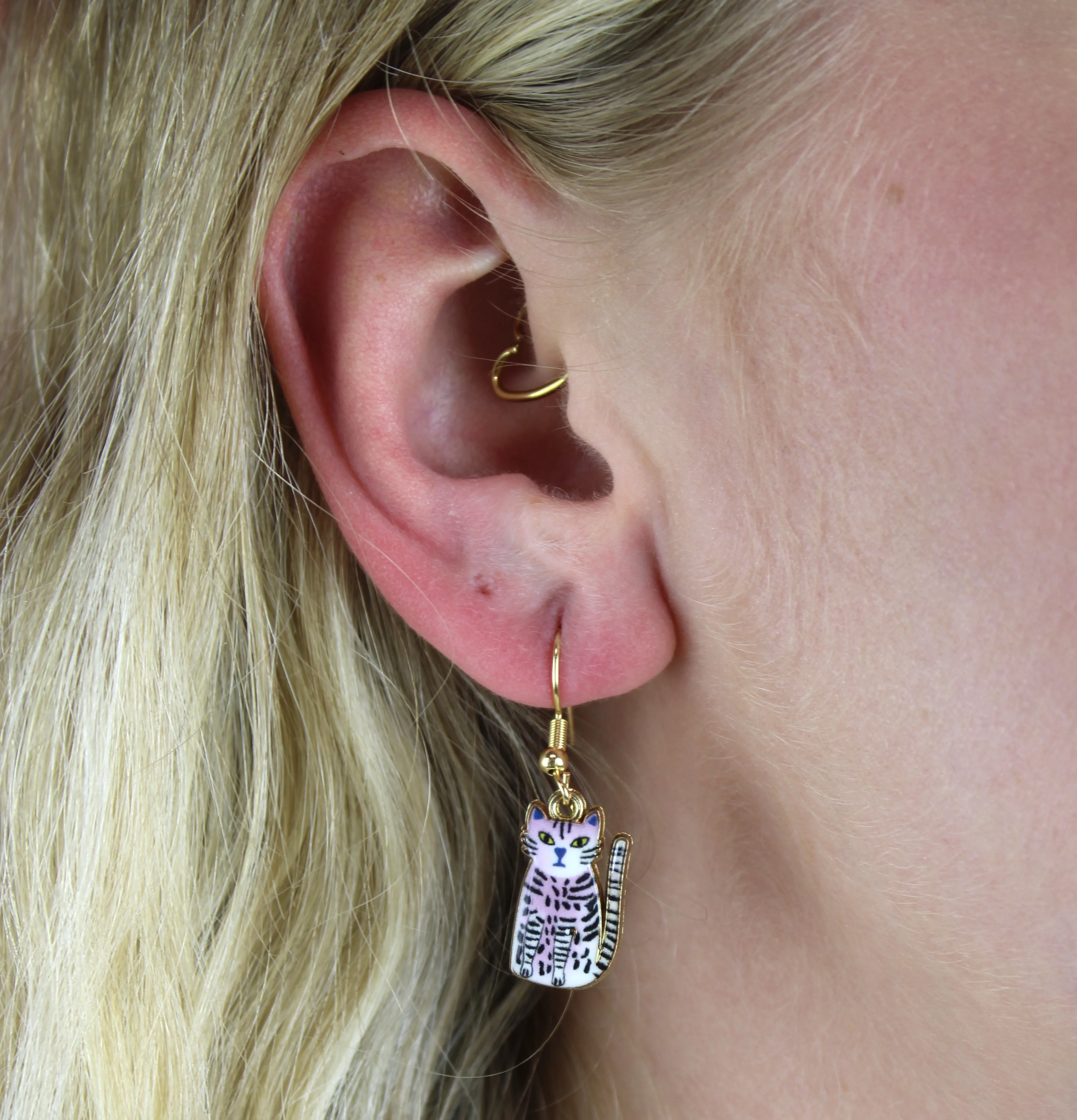 Pink Cheetah Earrings - Image 2