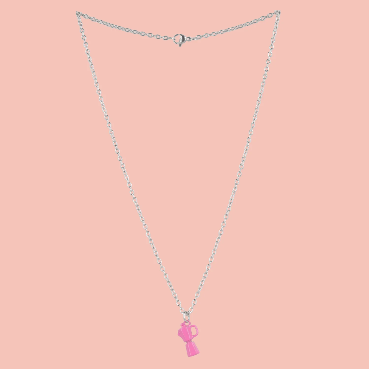 Pink Coffee Pot Necklace - Image 2