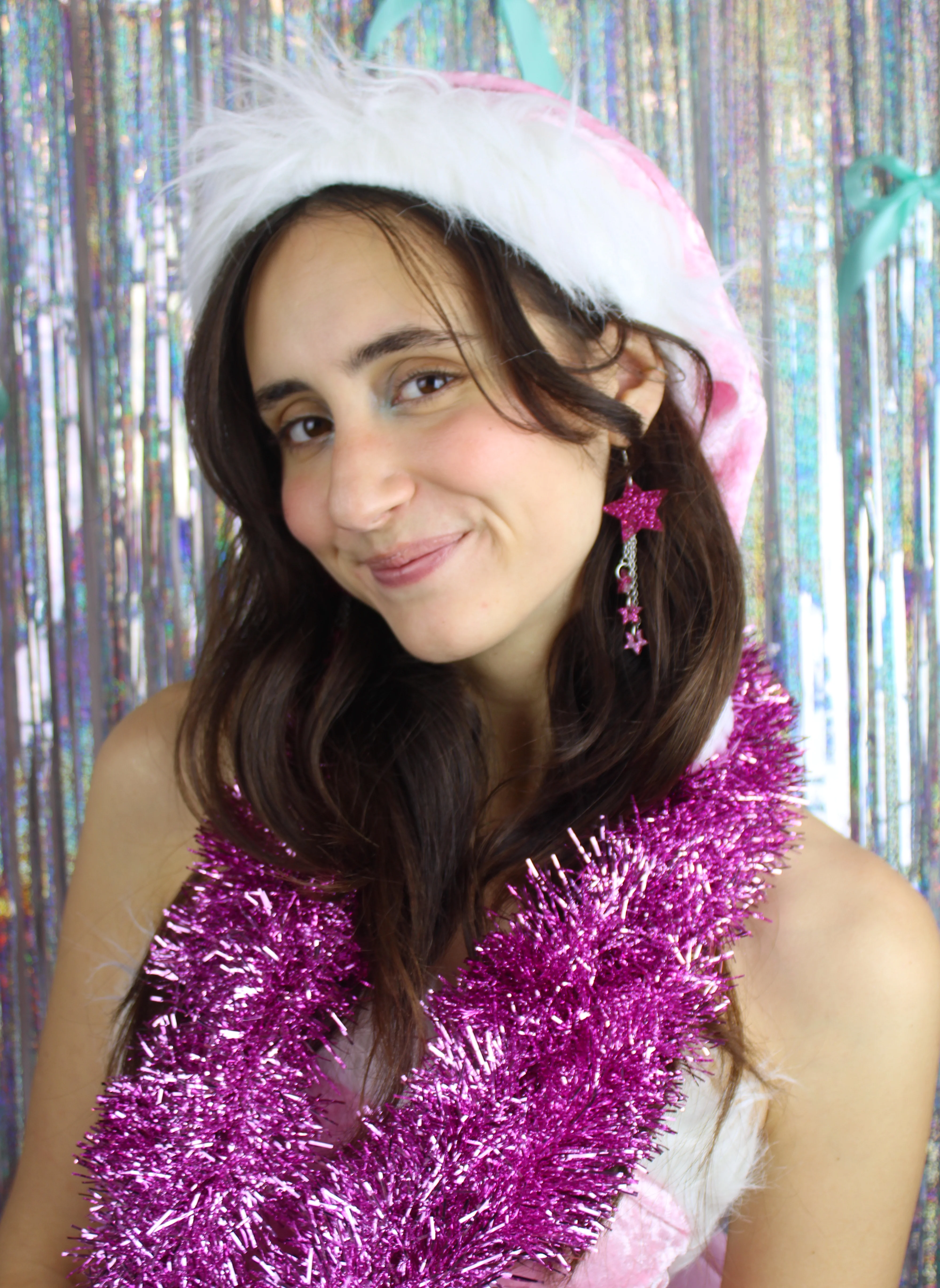Pink Glitter Shooting Star Earrings - Image 4
