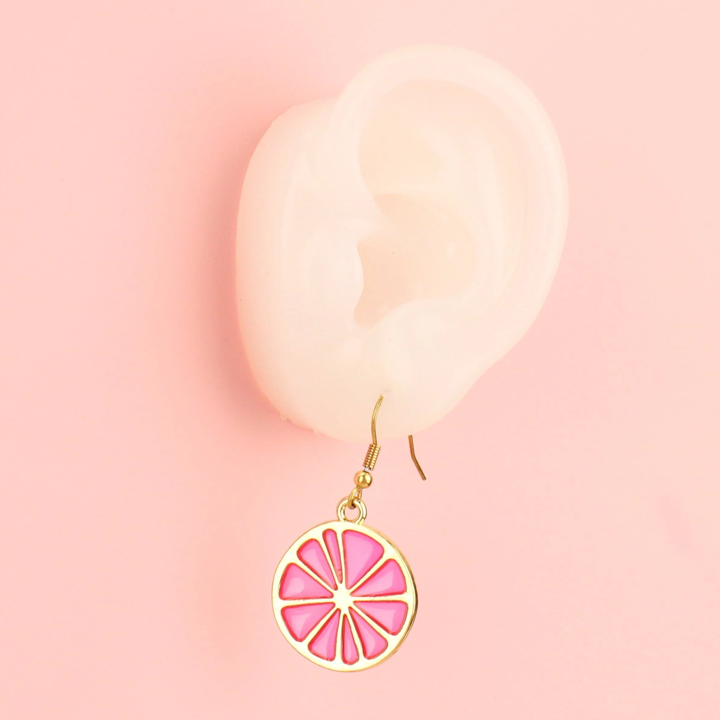 Pink Grapefruit Earrings - Image 3