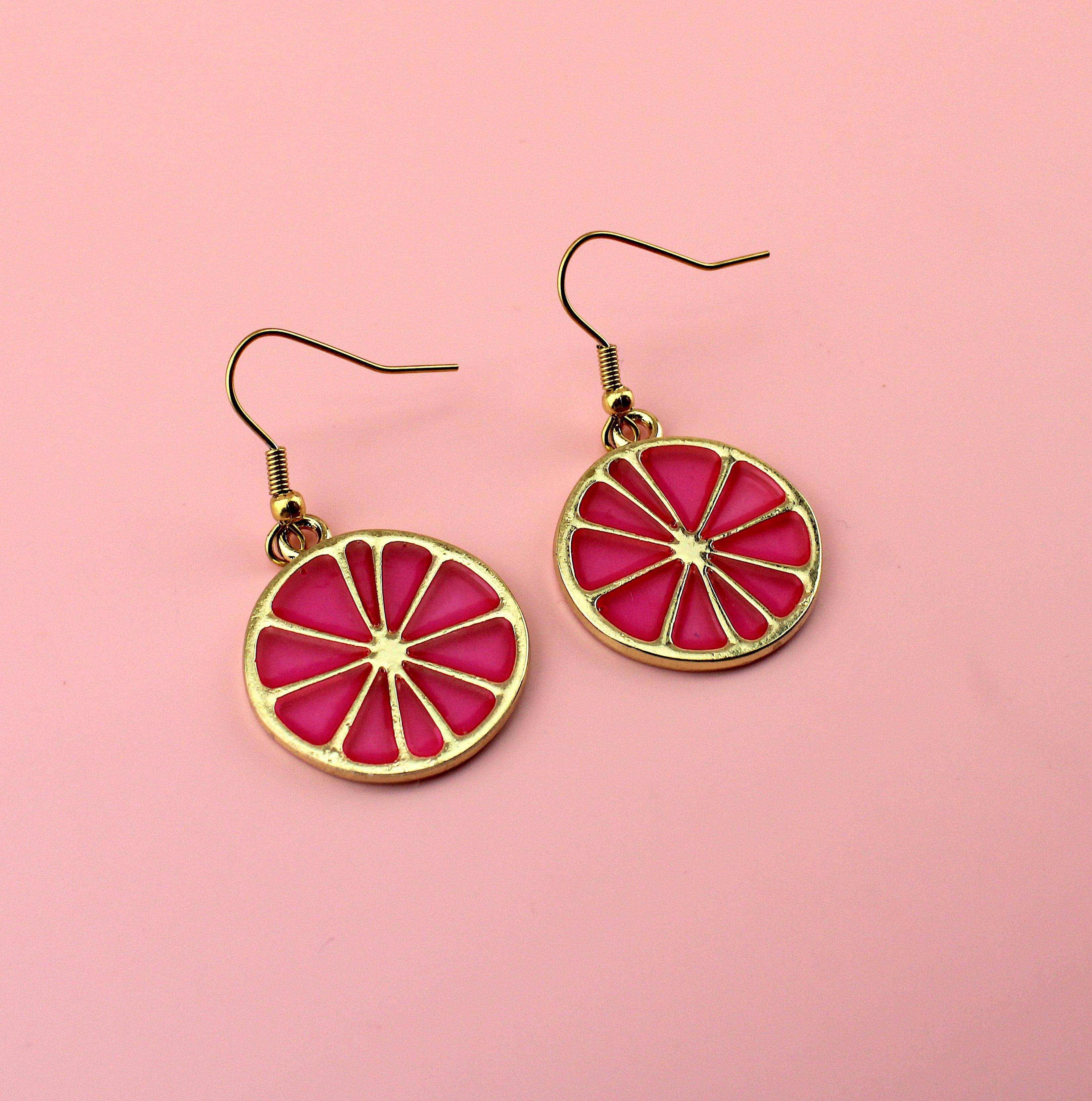 Pink Grapefruit Earrings - Image 4