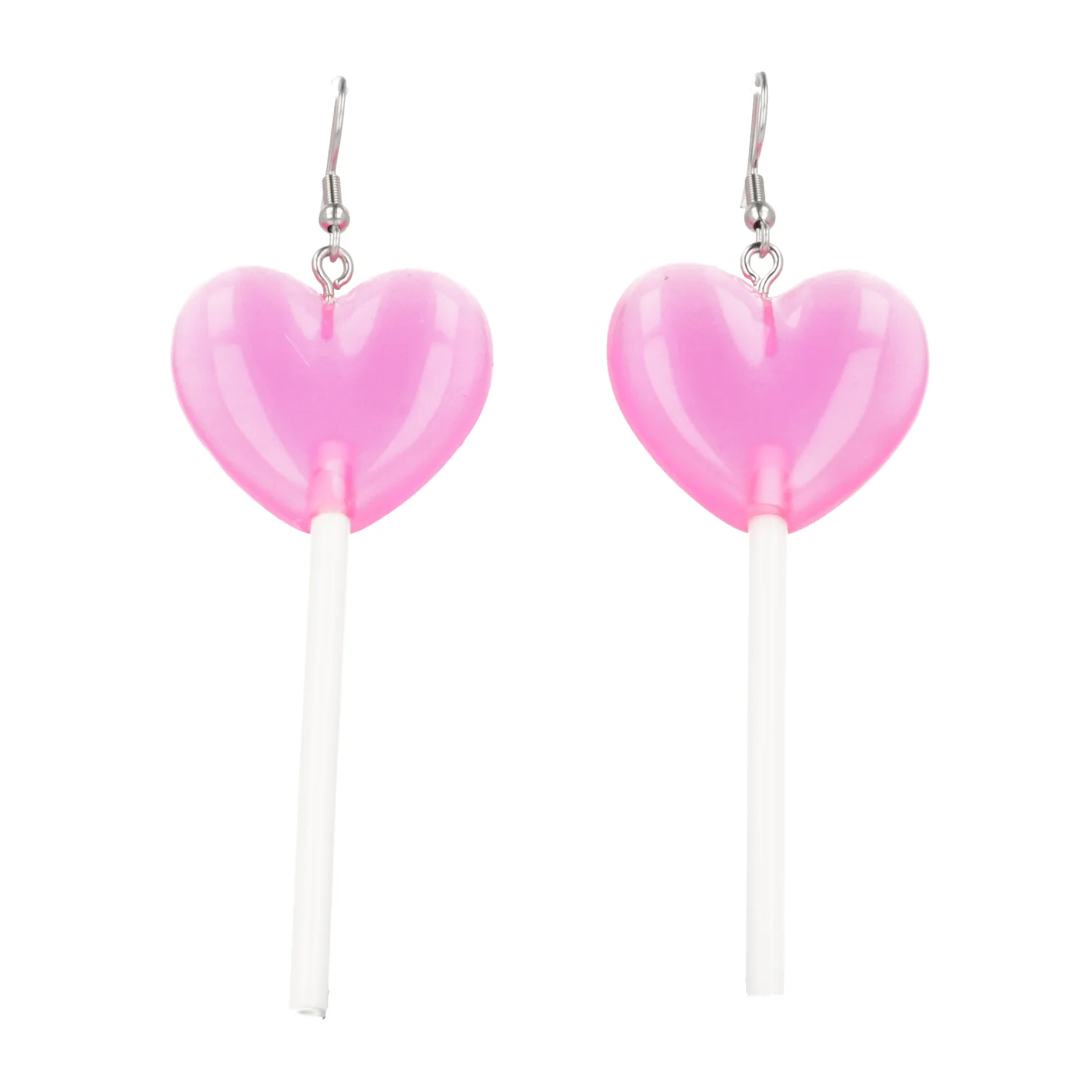 Pink Heart Lollipop Earrings - Image 8