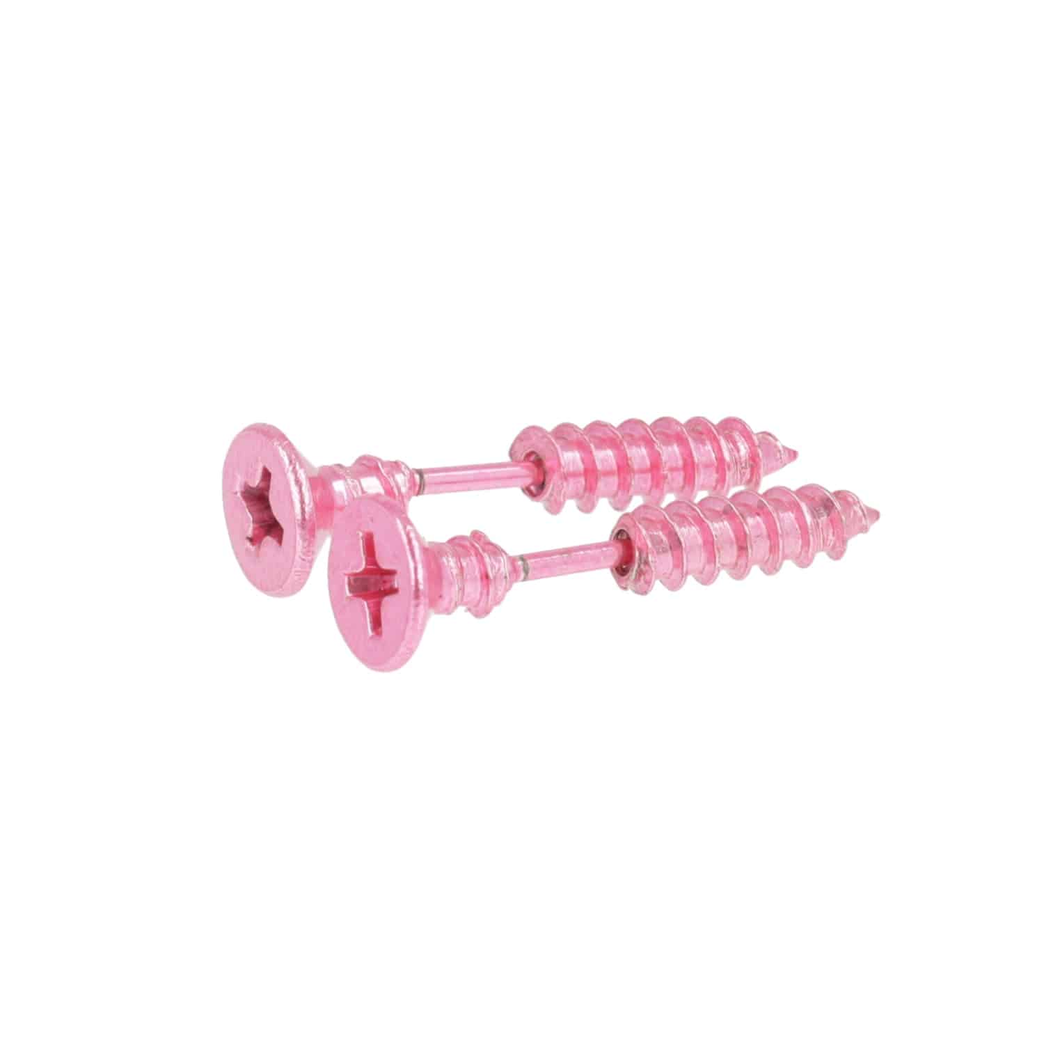 Pink Screw Earrings - Image 7