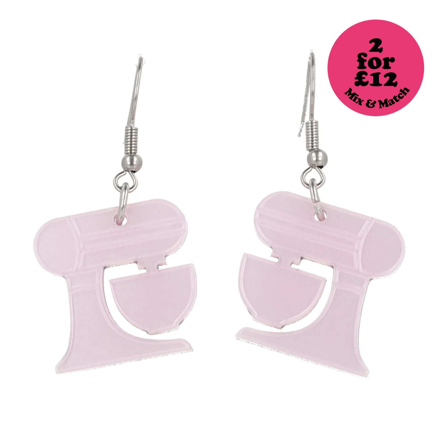 Pink Stand Mixer Earrings