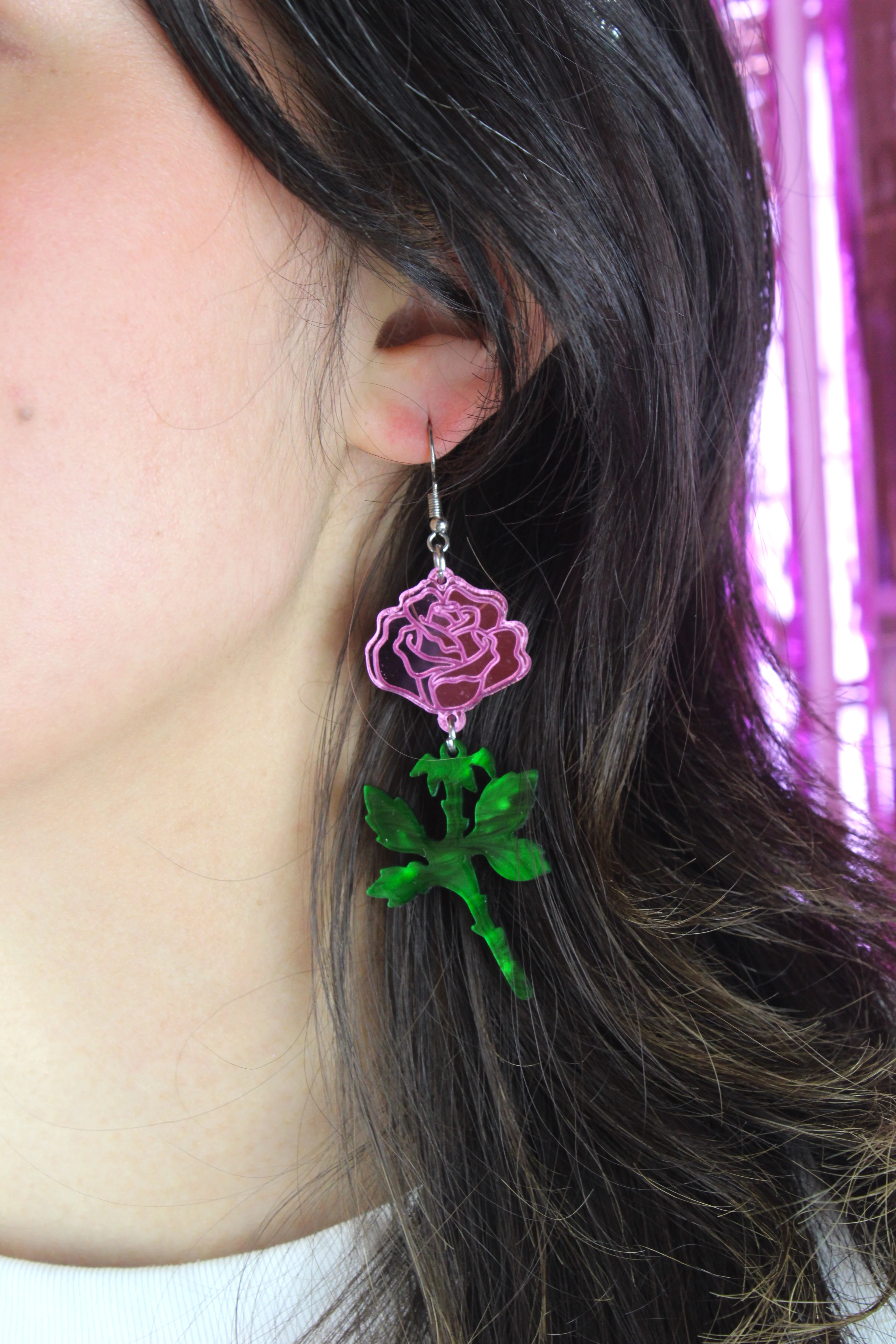 Pink Thorny for You Earrings - Image 4