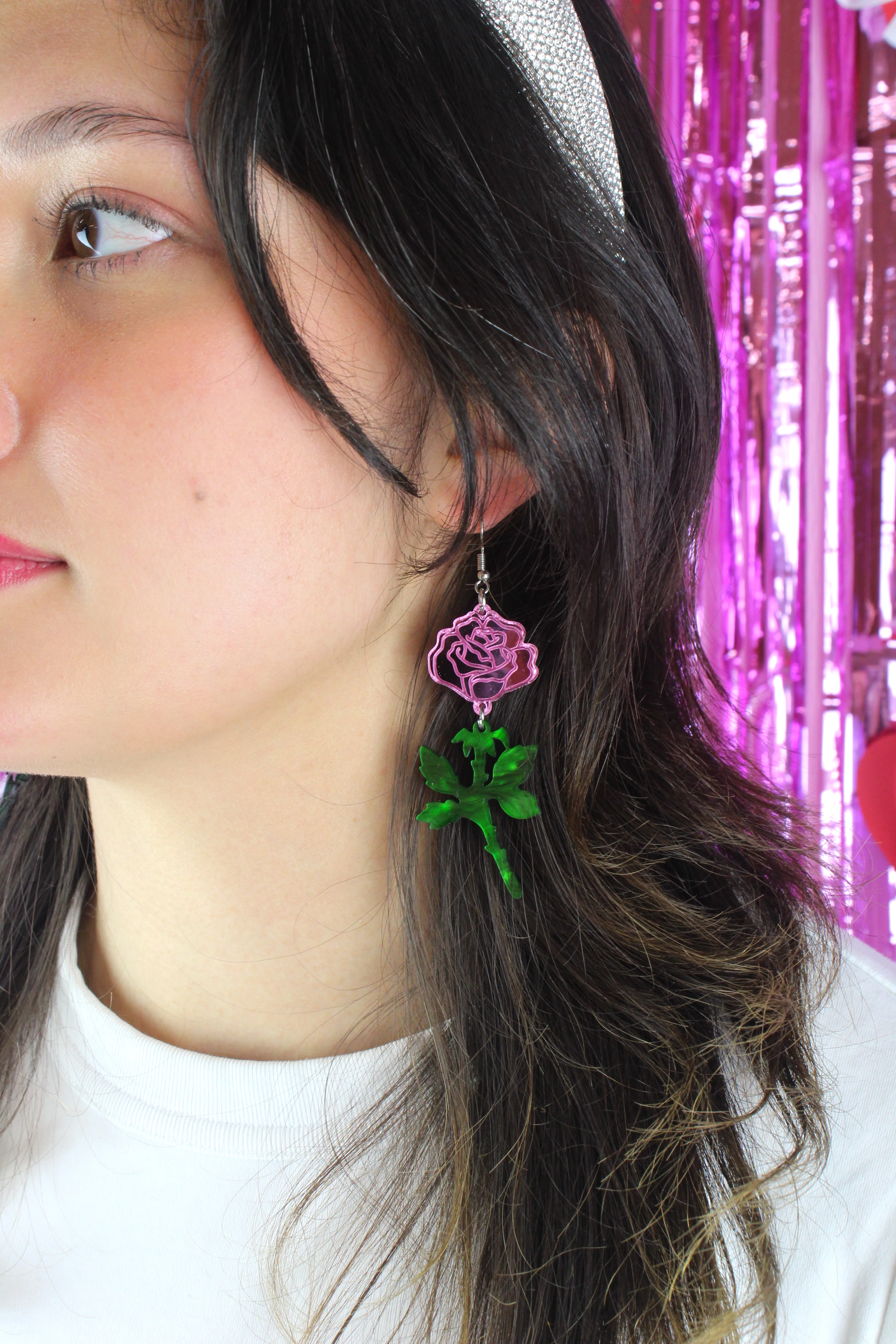 Pink Thorny for You Earrings - Image 5