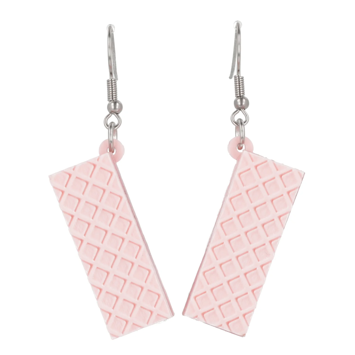 Pink Wafer Earrings
