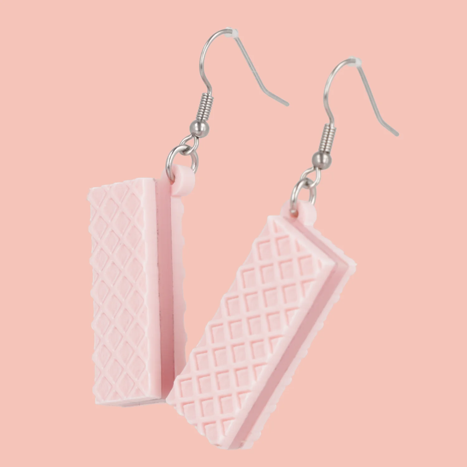 Pink Wafer Earrings - Image 6