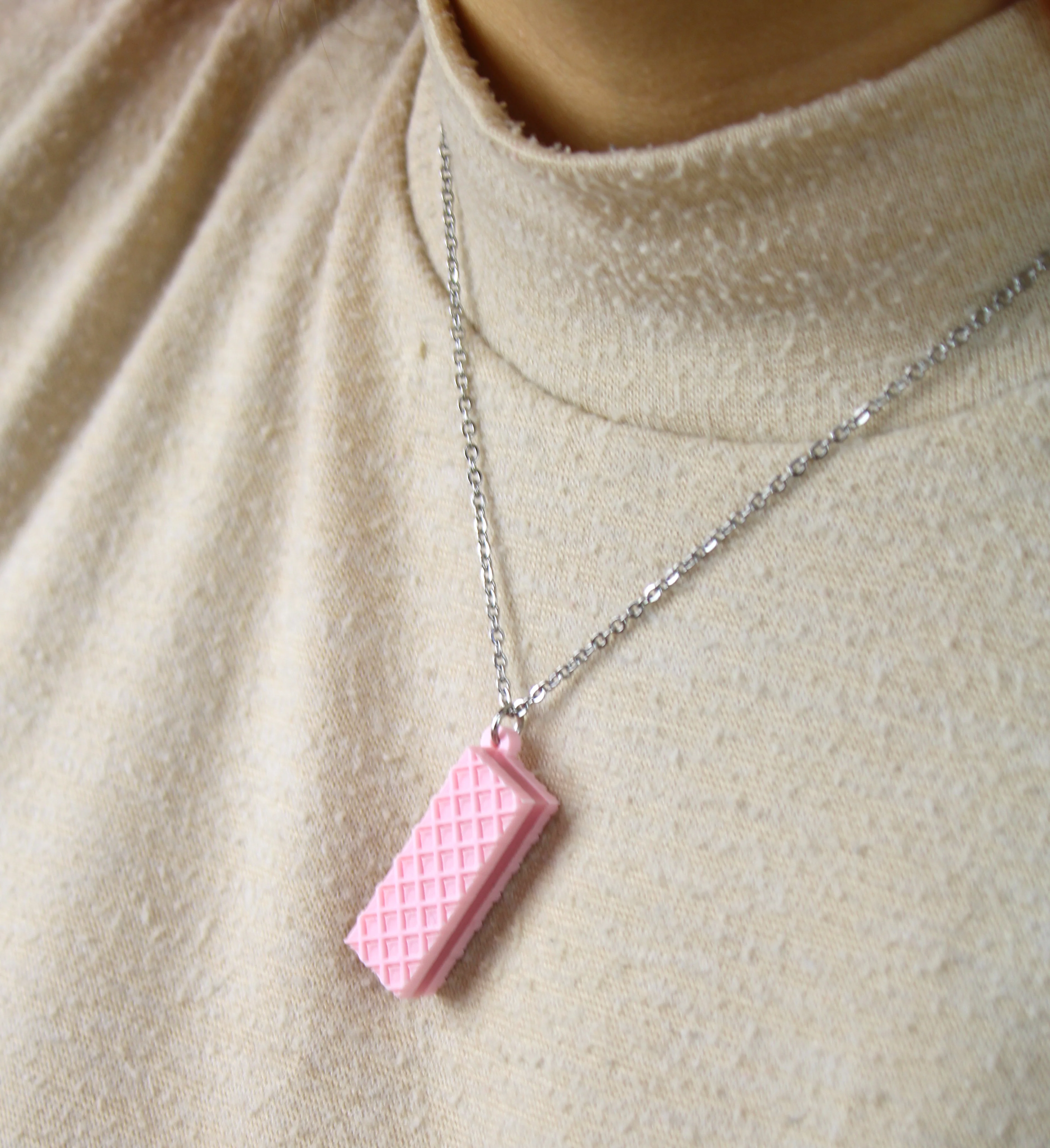 Pink Wafer Necklace - Image 3