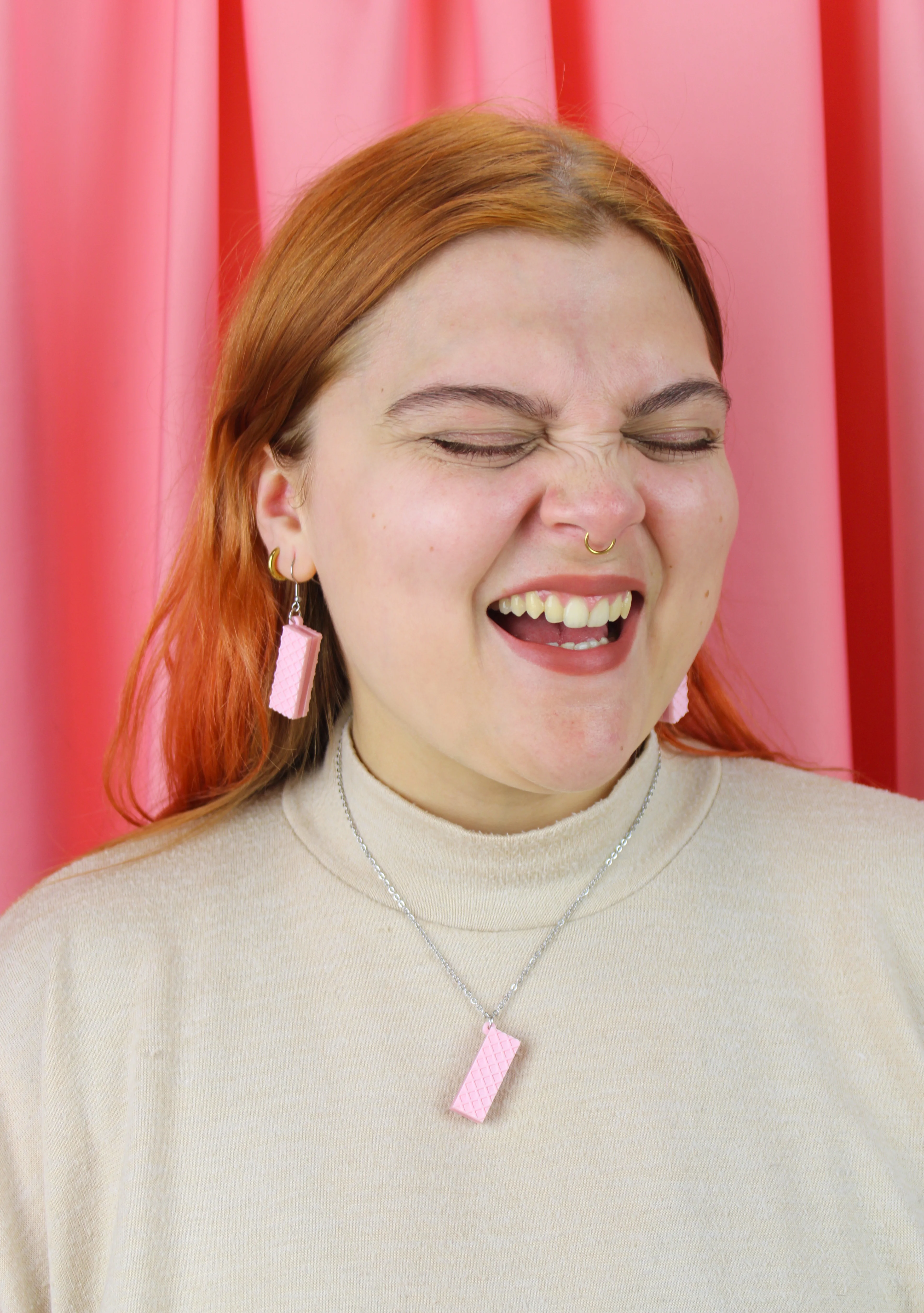Pink Wafer Necklace - Image 5