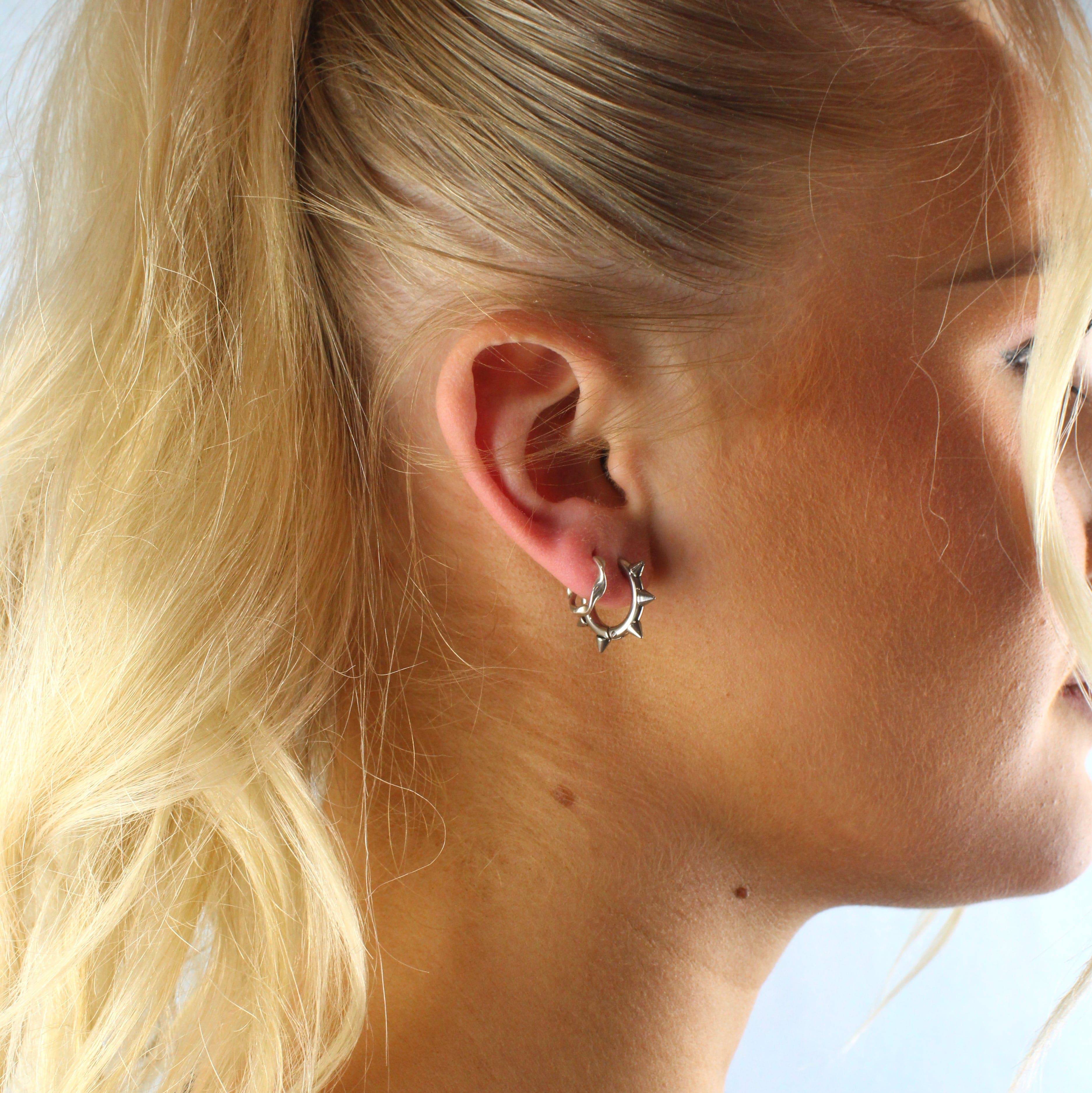 Punk-fection Spike Huggie Hoop Earrings - Image 4