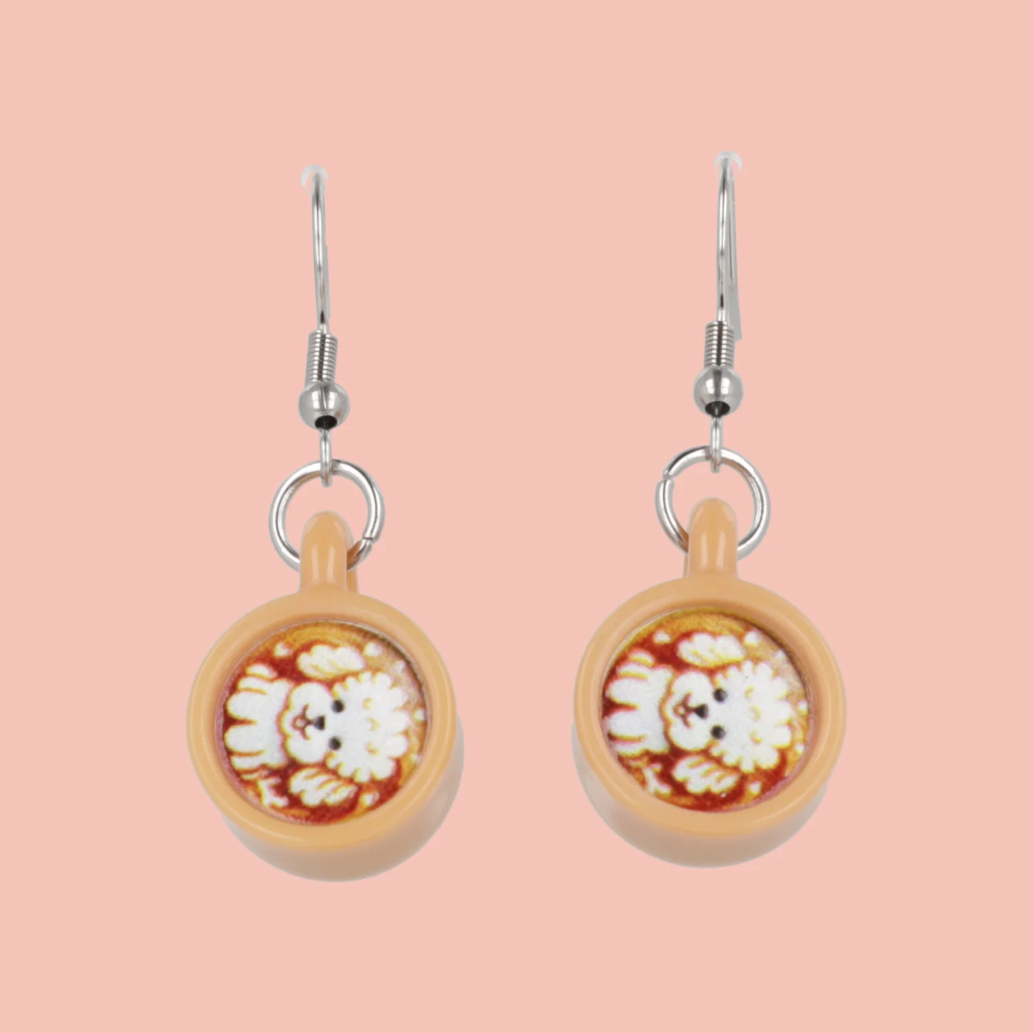 Puppuccino Earrings - Bichon Frise - Image 2