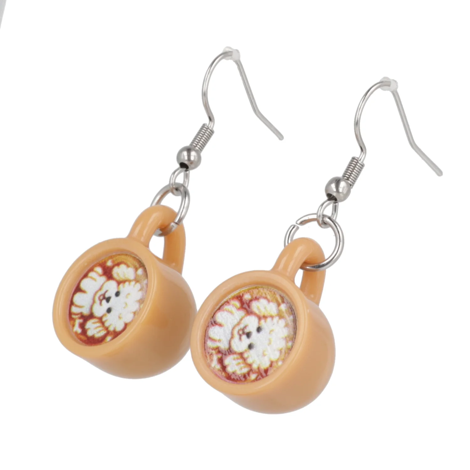 Puppuccino Earrings - Bichon Frise - Image 3