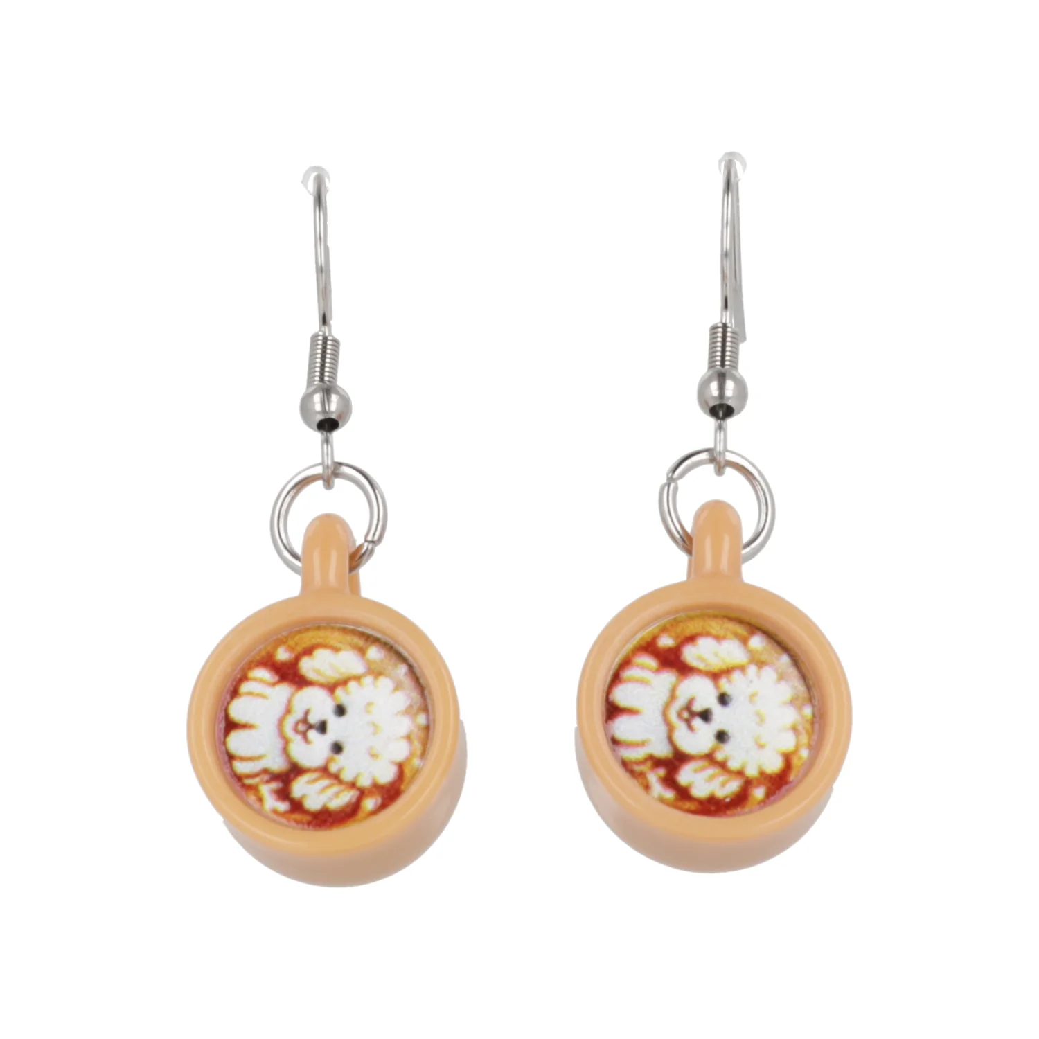 Puppuccino Earrings - Bichon Frise - Image 4
