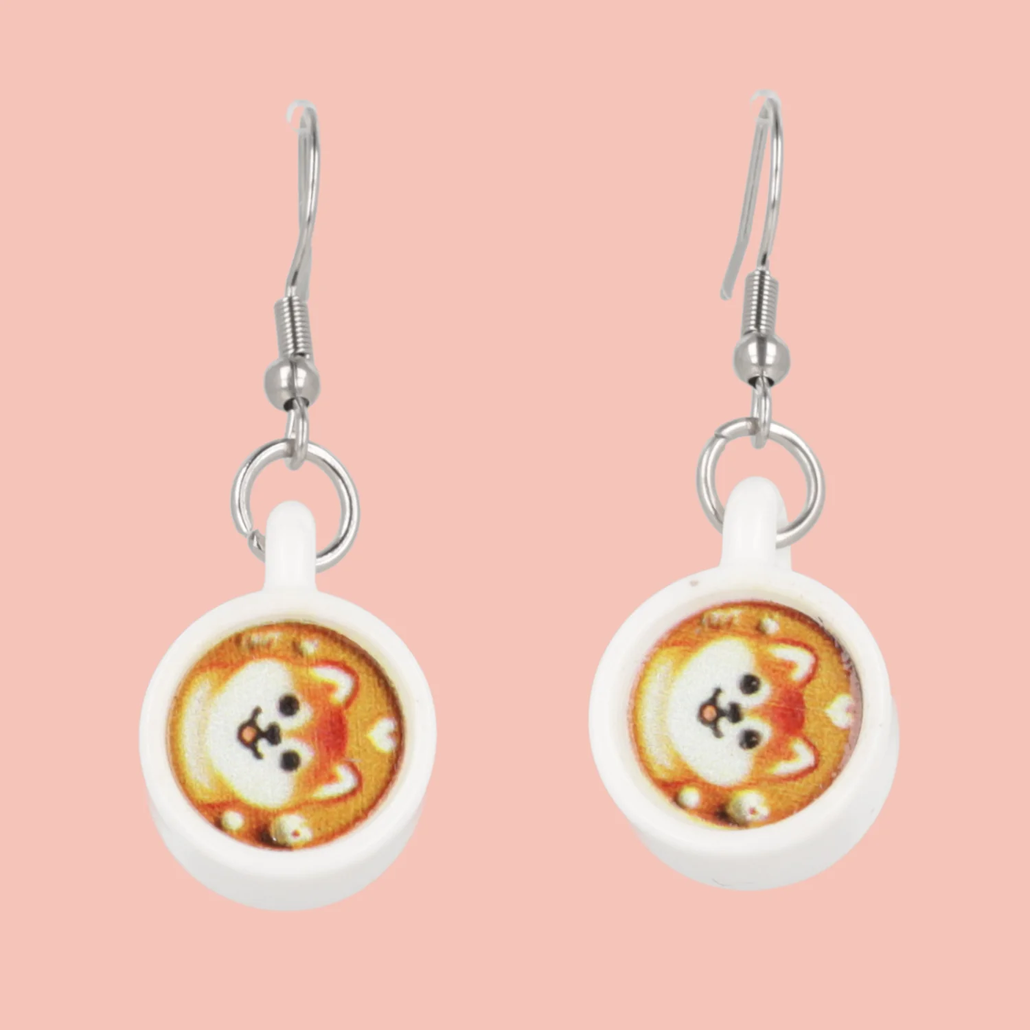 Puppuccino Earrings - Shiba Inu - Image 2